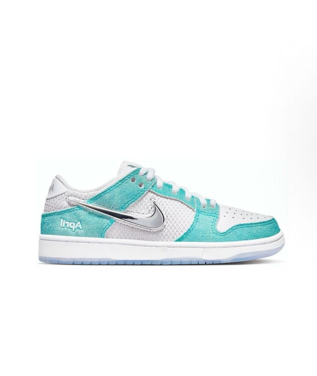 NIKE Бирюзовые замшевые кеды, фото 1