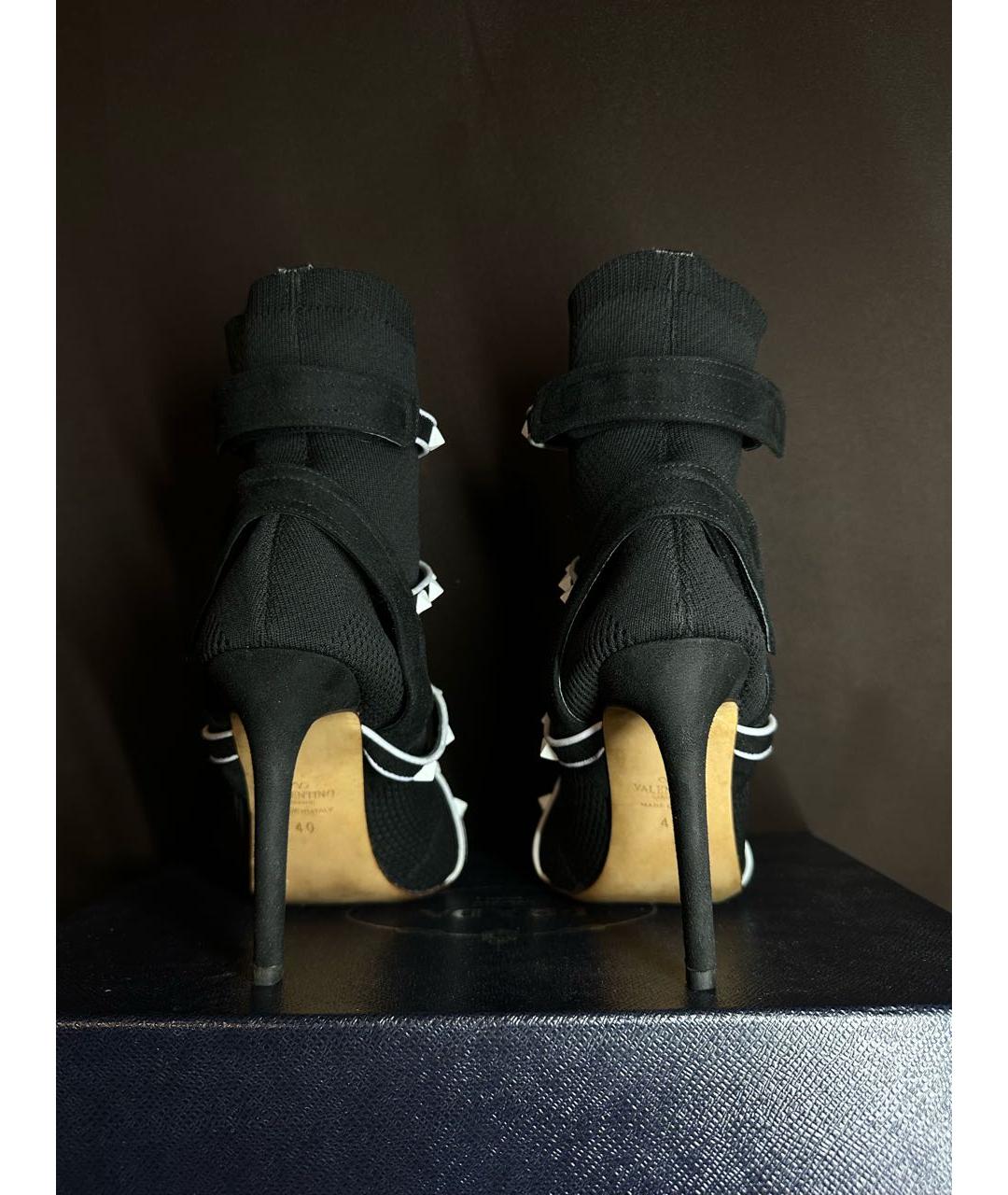 VALENTINO Черные текстильные ботильоны, фото 4