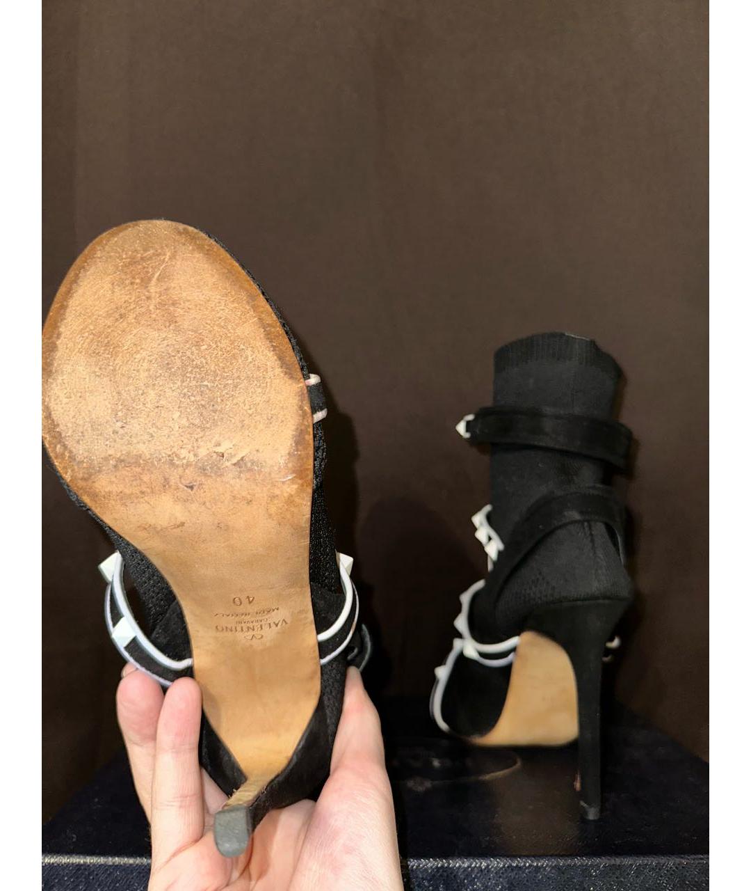 VALENTINO Черные текстильные ботильоны, фото 6
