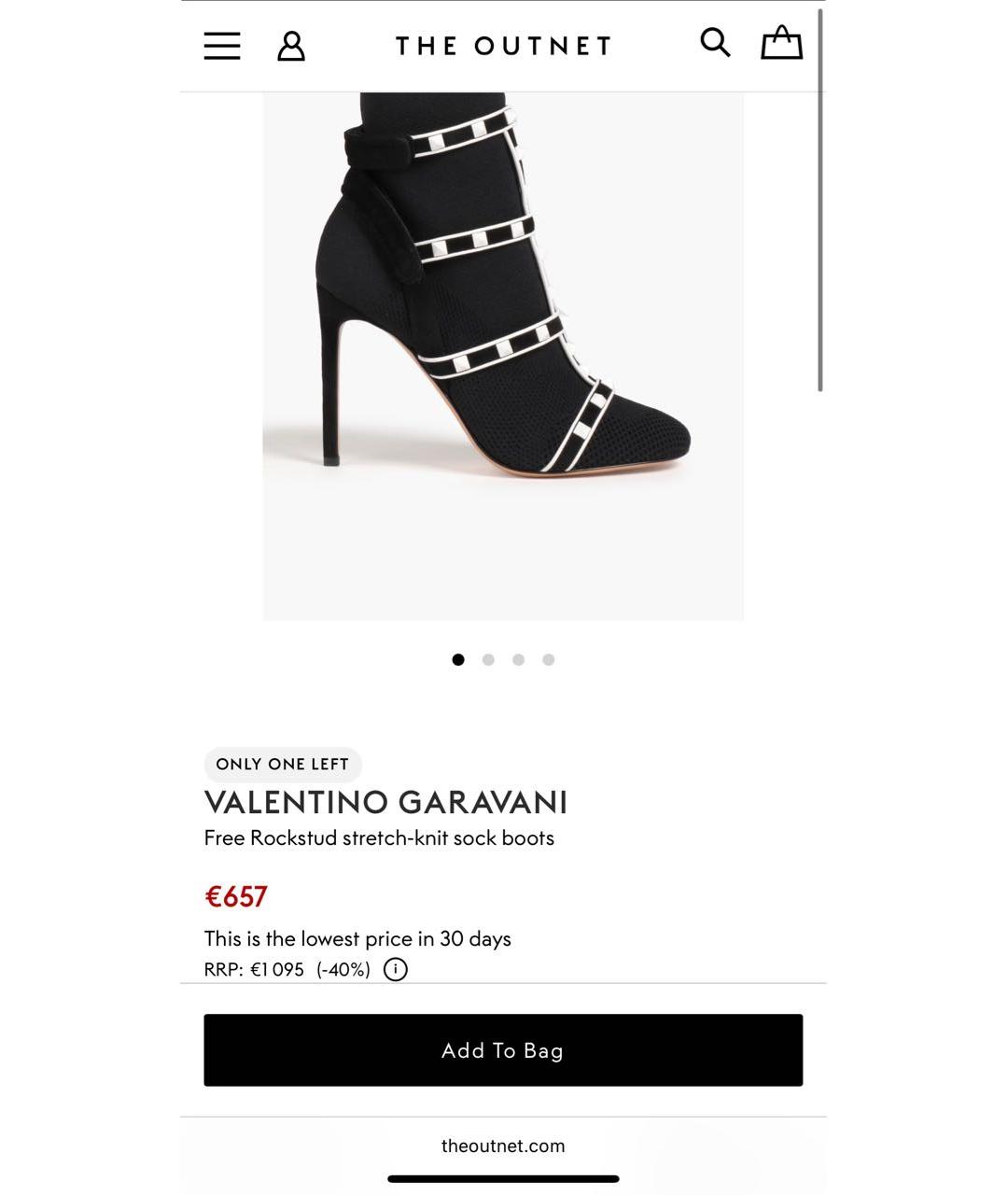 VALENTINO Черные текстильные ботильоны, фото 7