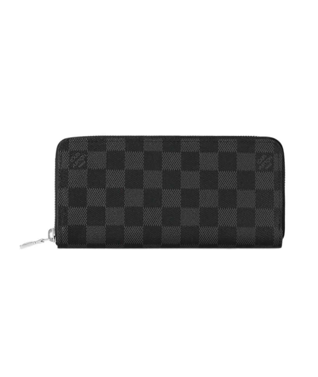 LOUIS VUITTON Черный кожаный кошелек, фото 1