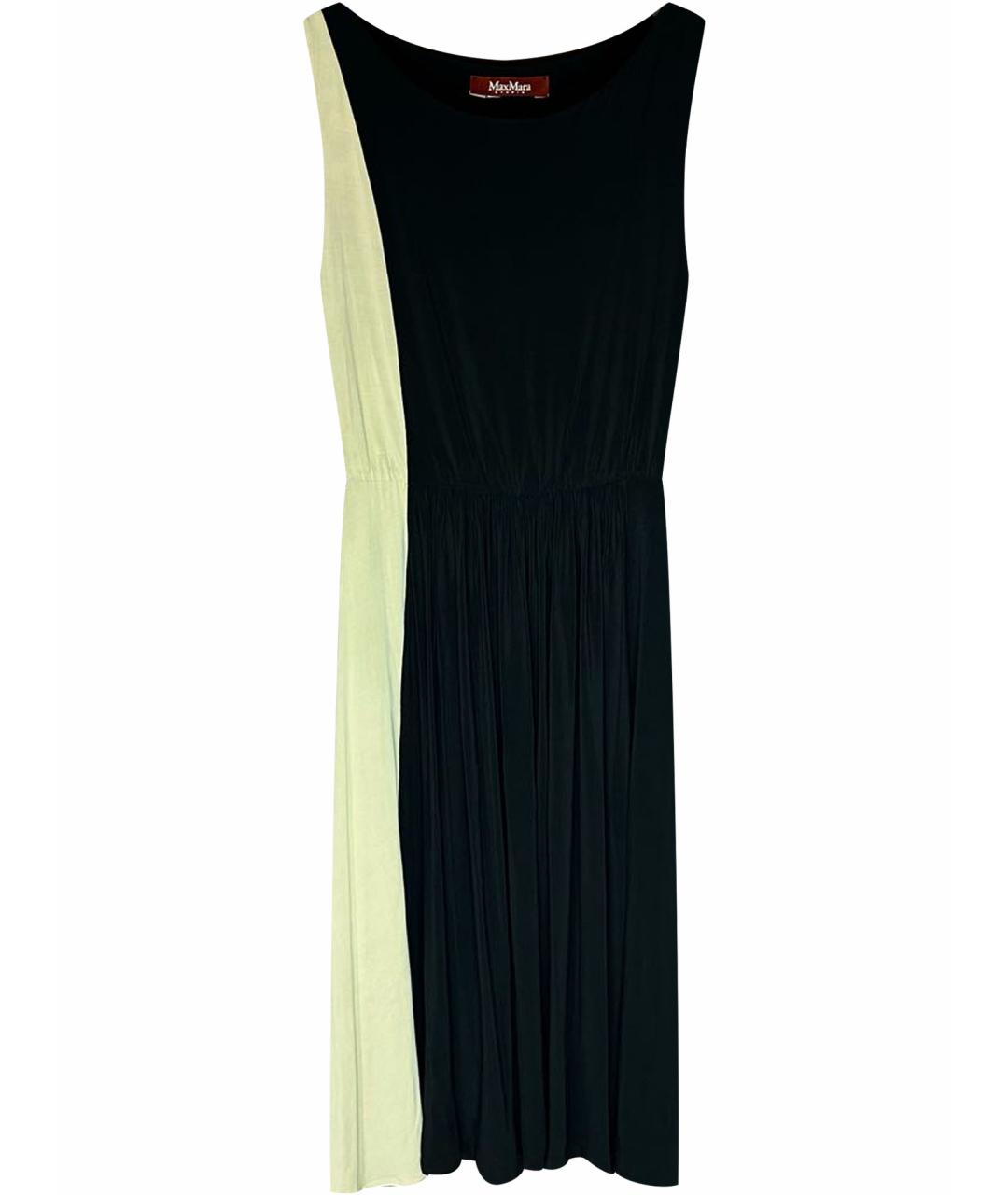 MAX MARA STUDIO Черное вискозное повседневное платье, фото 1