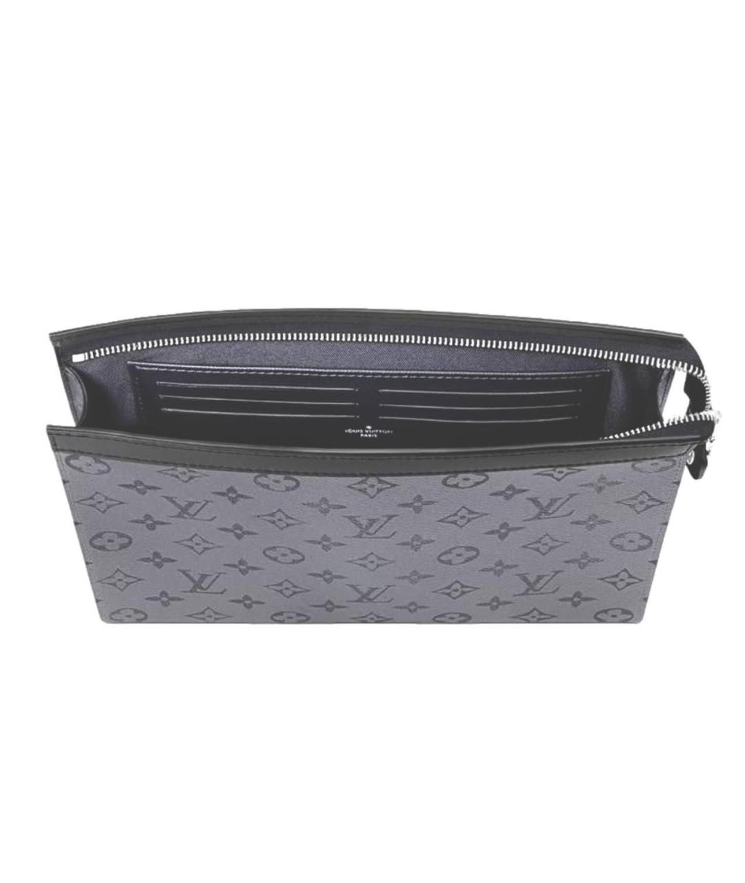 LOUIS VUITTON Серая кожаная папка для документов, фото 3
