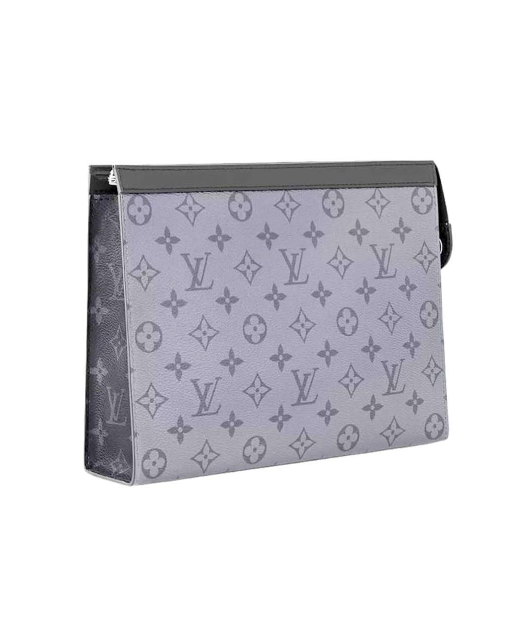 LOUIS VUITTON Серая кожаная папка для документов, фото 2