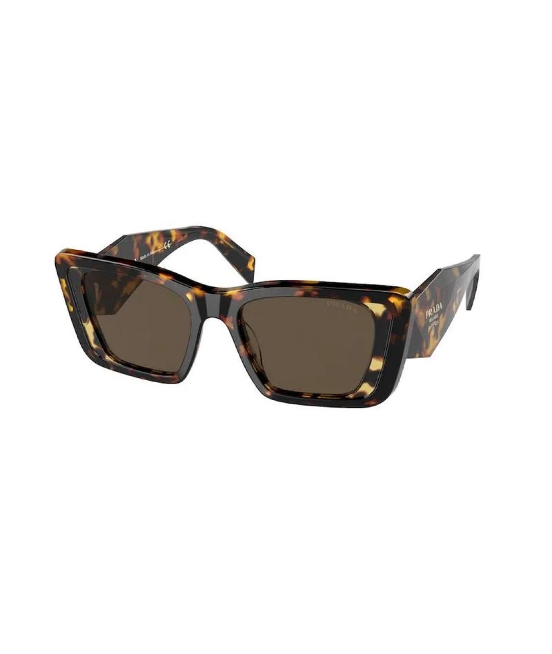 PRADA Коричневые солнцезащитные очки, фото 1