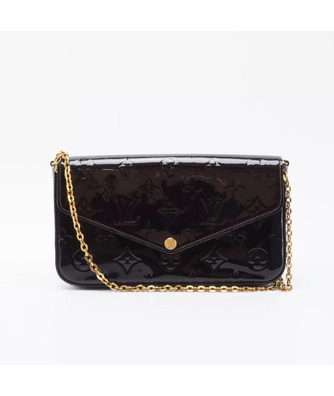LOUIS VUITTON Черная сумка через плечо из лакированной кожи, фото 5