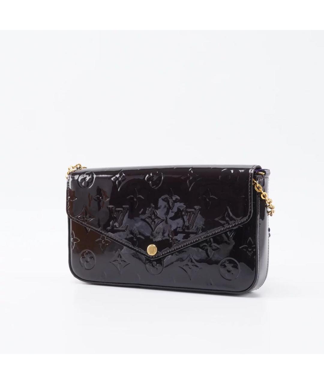 LOUIS VUITTON Черная сумка через плечо из лакированной кожи, фото 2