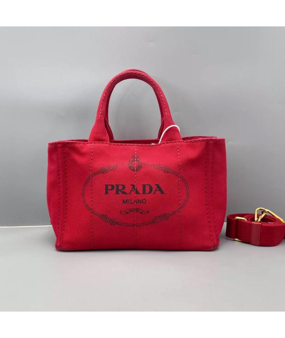 PRADA Красная сумка тоут, фото 2