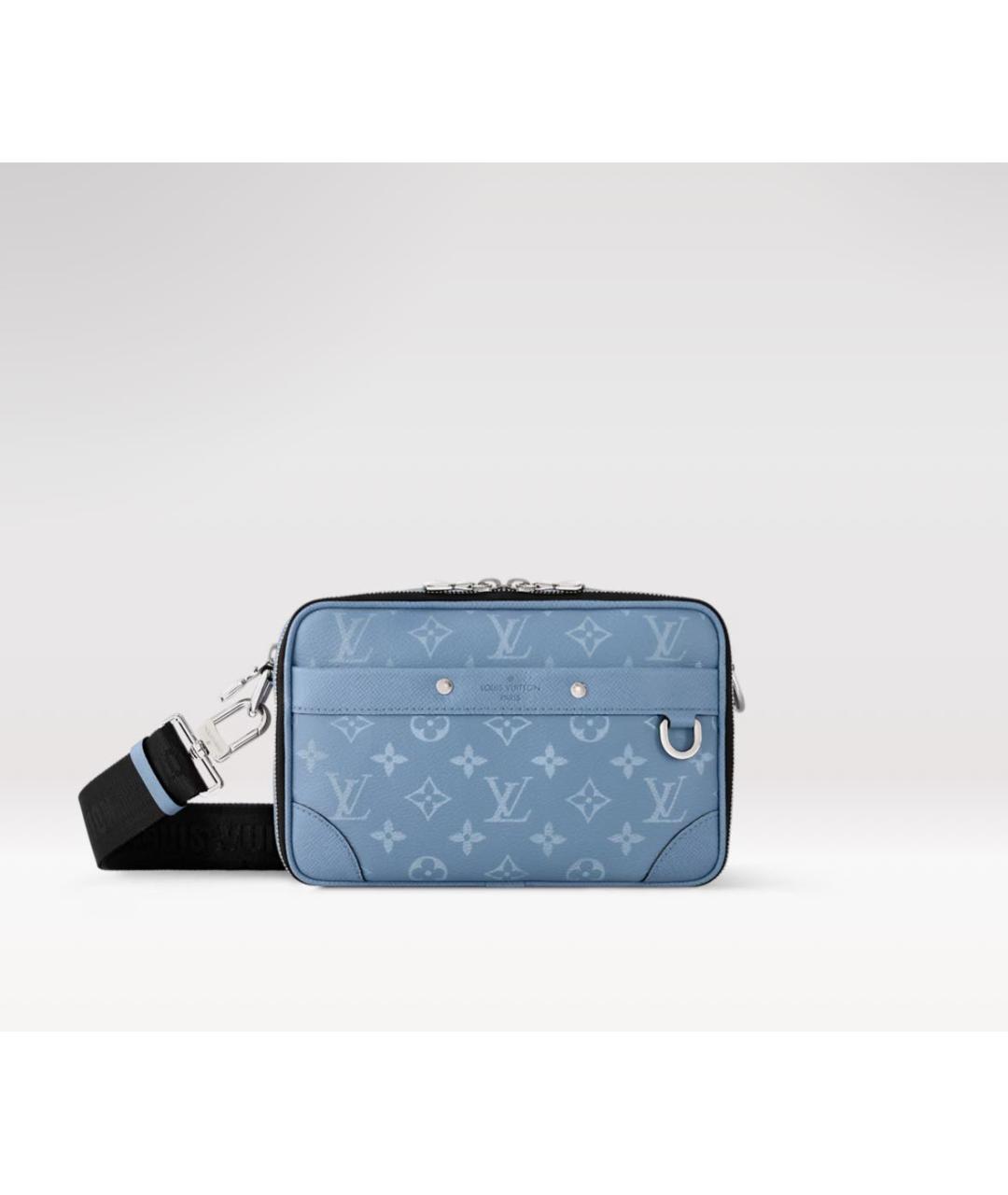 LOUIS VUITTON Голубая кожаная сумка на плечо, фото 5