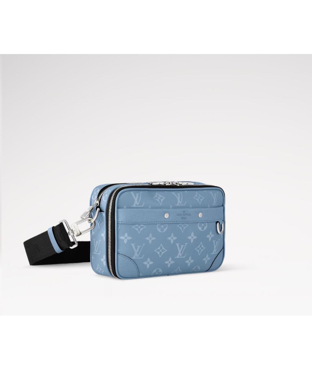 LOUIS VUITTON Голубая кожаная сумка на плечо, фото 2