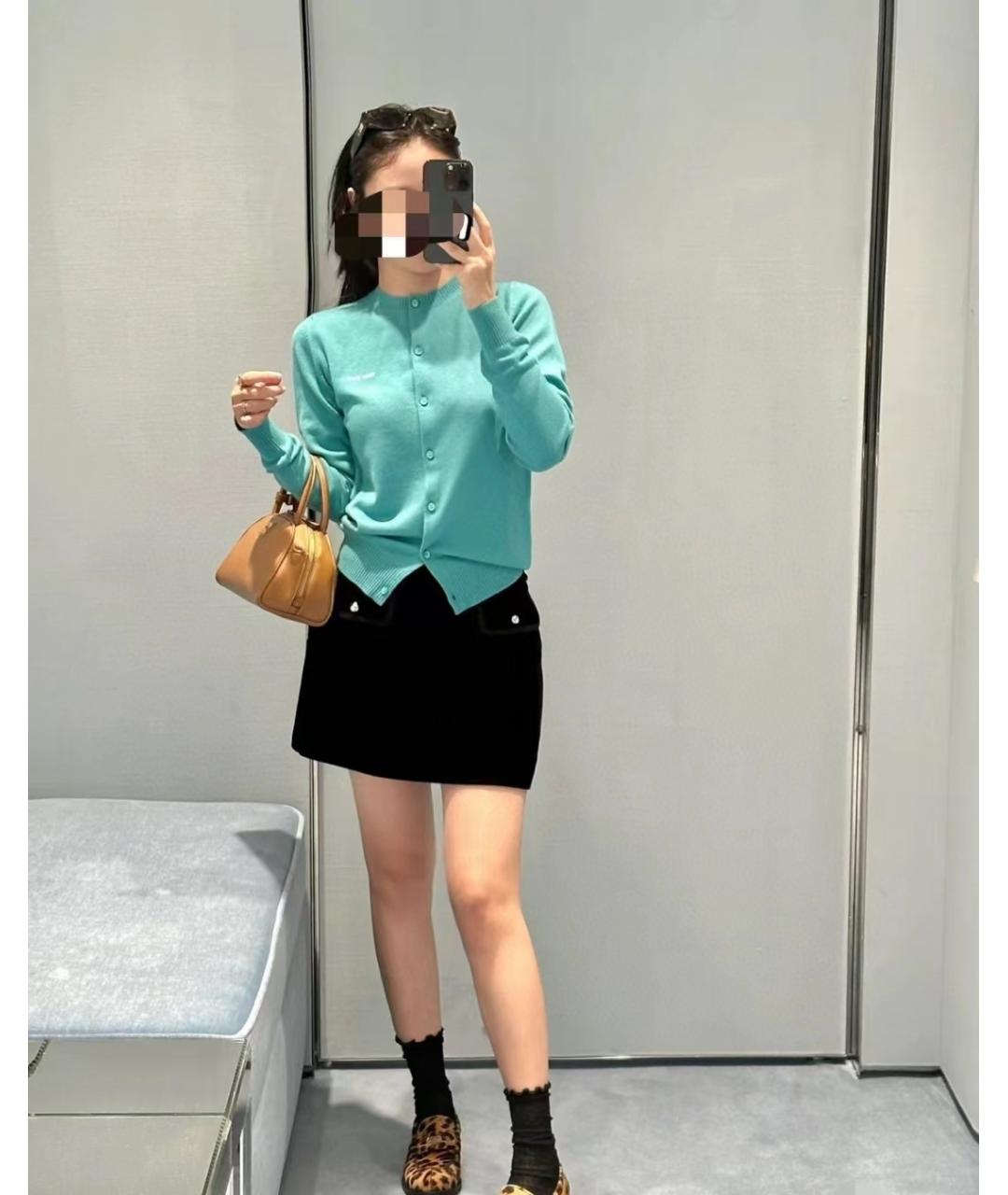 MIU MIU Бежевая кожаная сумка с короткими ручками, фото 8