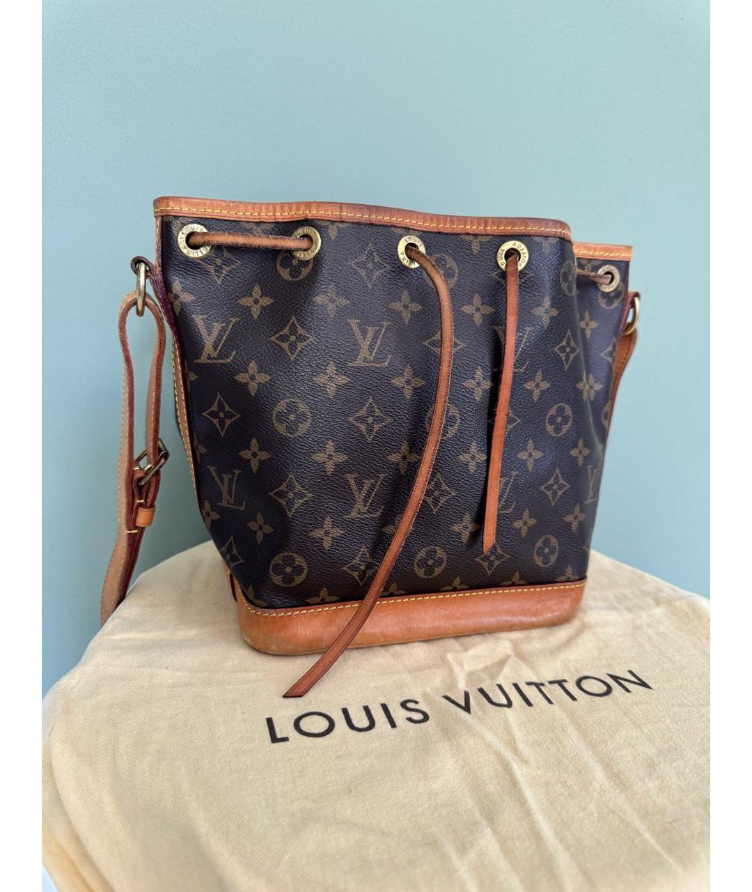 LOUIS VUITTON Коричневая кожаная сумка тоут, фото 5