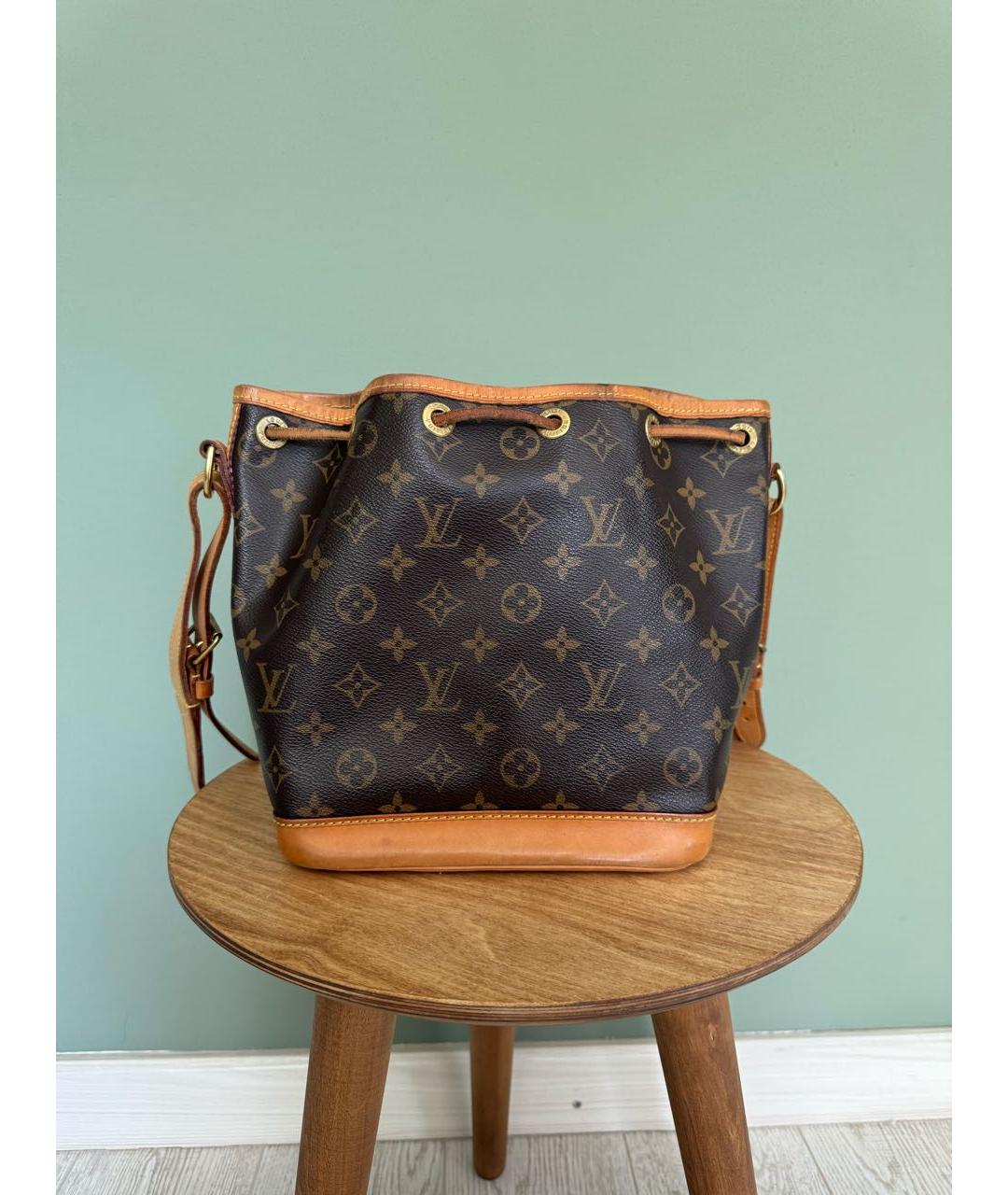 LOUIS VUITTON Коричневая кожаная сумка тоут, фото 3