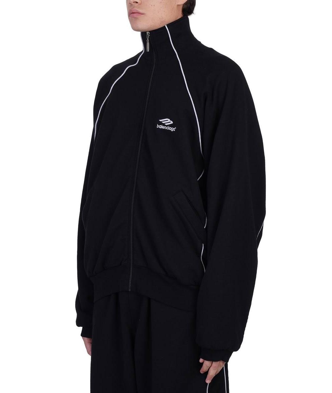 BALENCIAGA Черная хлопковая куртка, фото 4