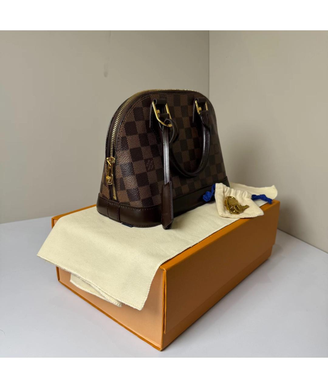 LOUIS VUITTON Коричневая сумка с короткими ручками, фото 8