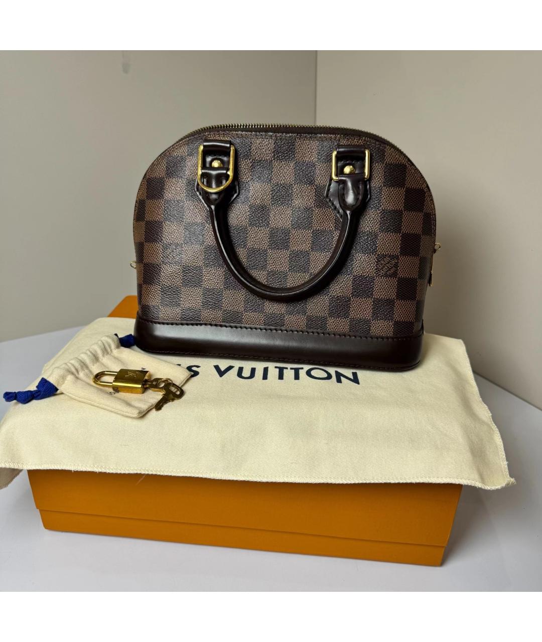 LOUIS VUITTON Коричневая сумка с короткими ручками, фото 3