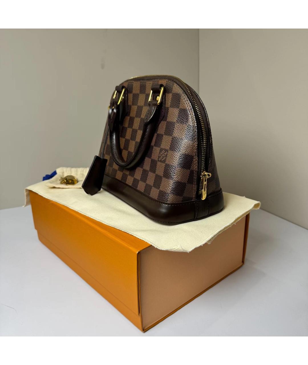 LOUIS VUITTON Коричневая сумка с короткими ручками, фото 2
