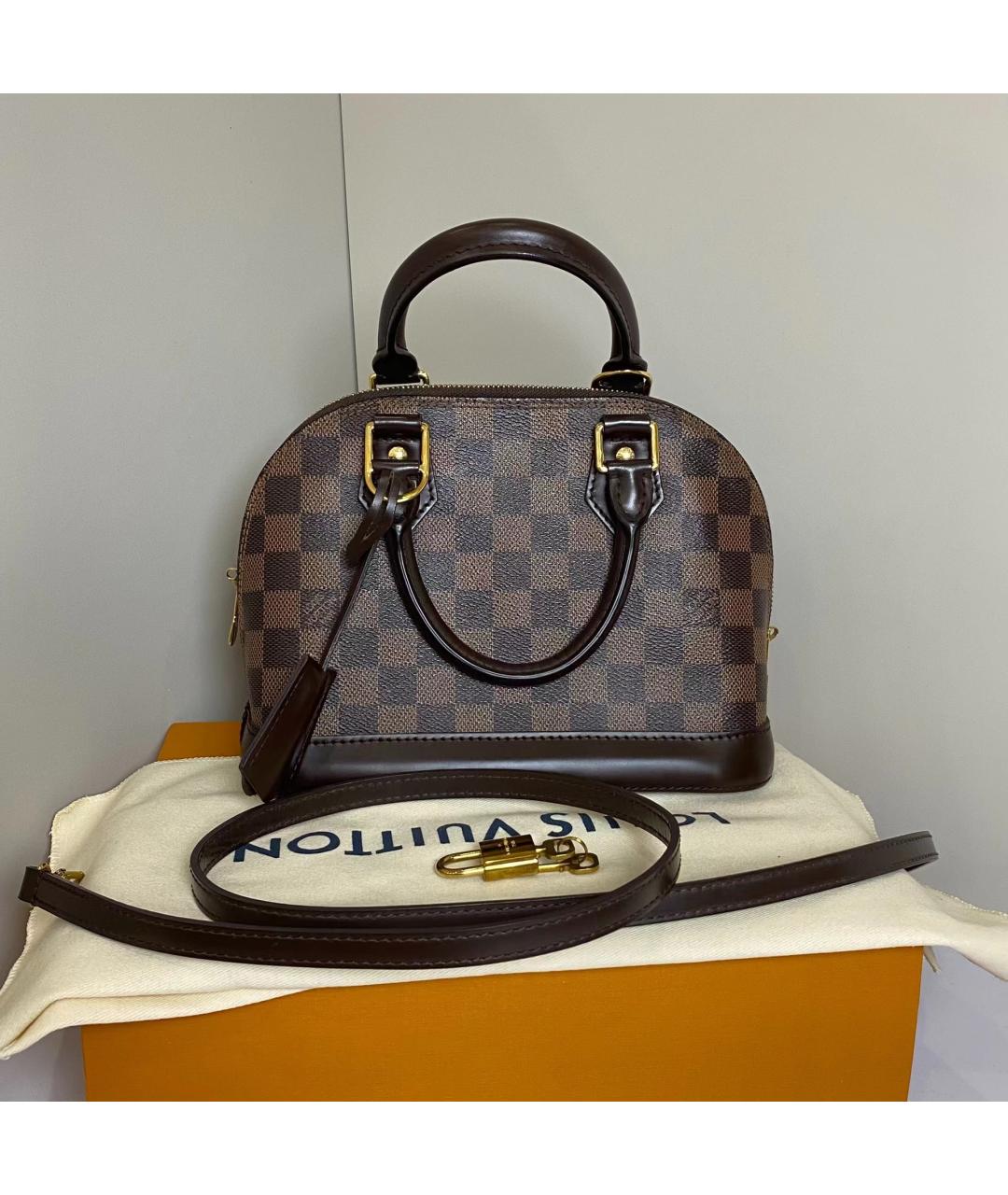 LOUIS VUITTON Коричневая сумка с короткими ручками, фото 4