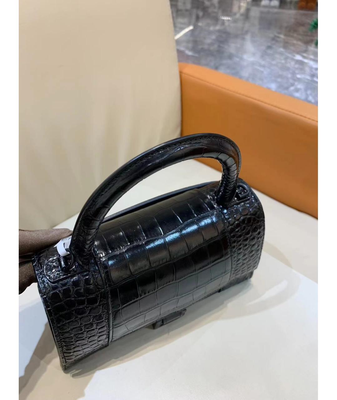 BALENCIAGA Черная кожаная сумка с короткими ручками, фото 9