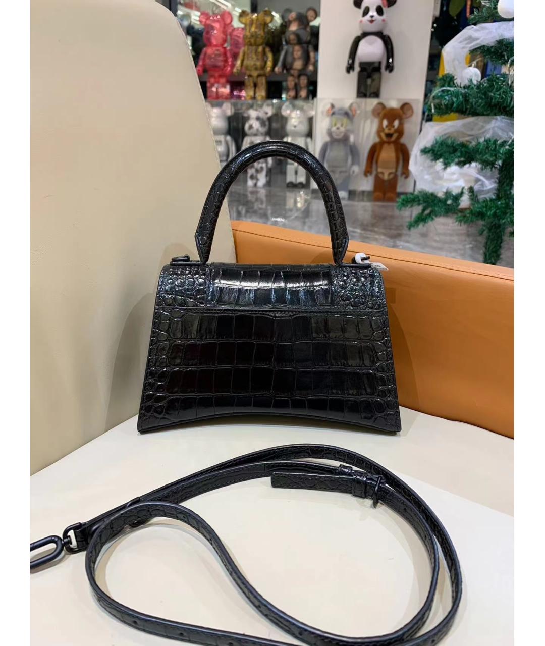 BALENCIAGA Черная кожаная сумка с короткими ручками, фото 3