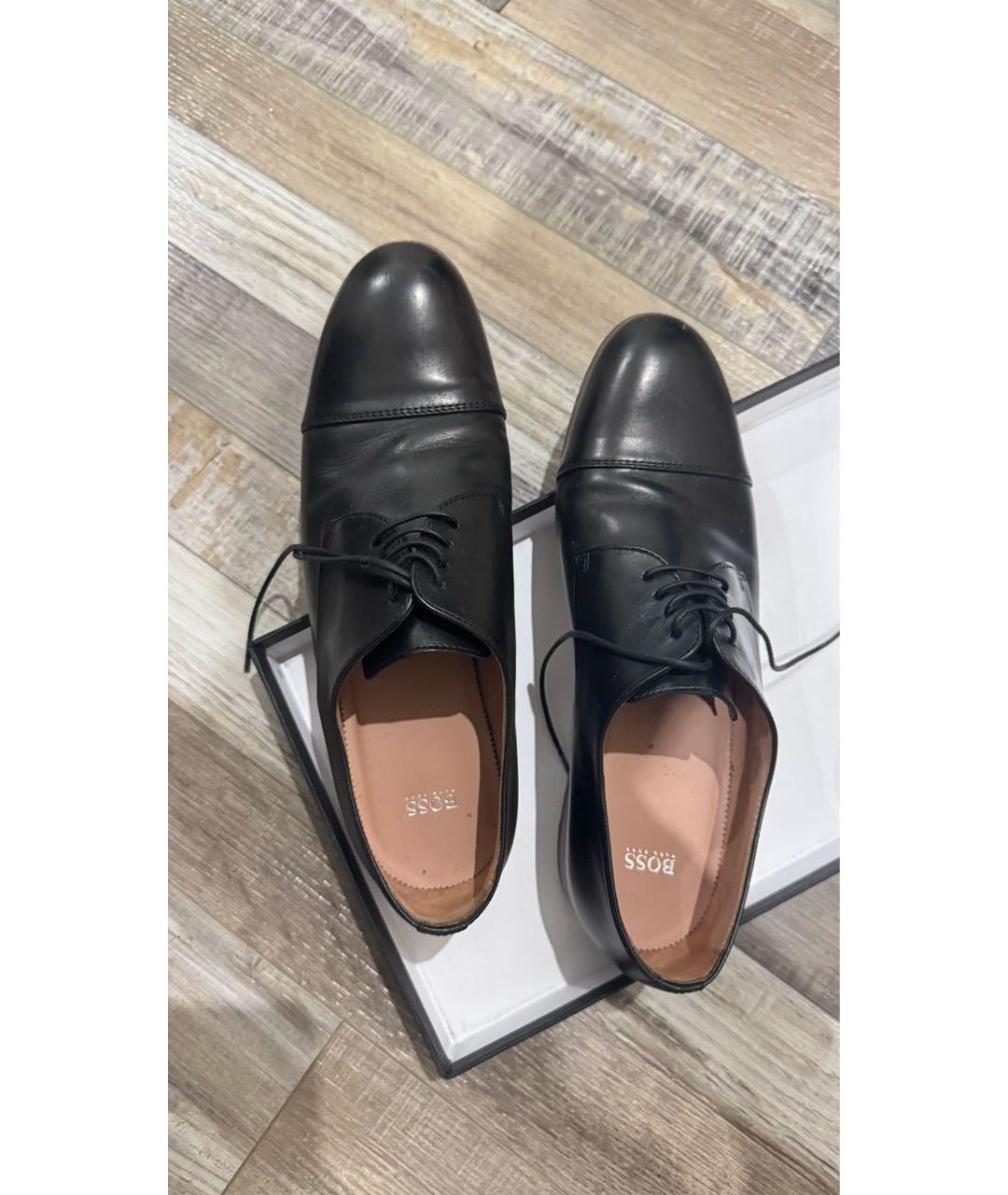 HUGO BOSS Черные кожаные туфли, фото 4
