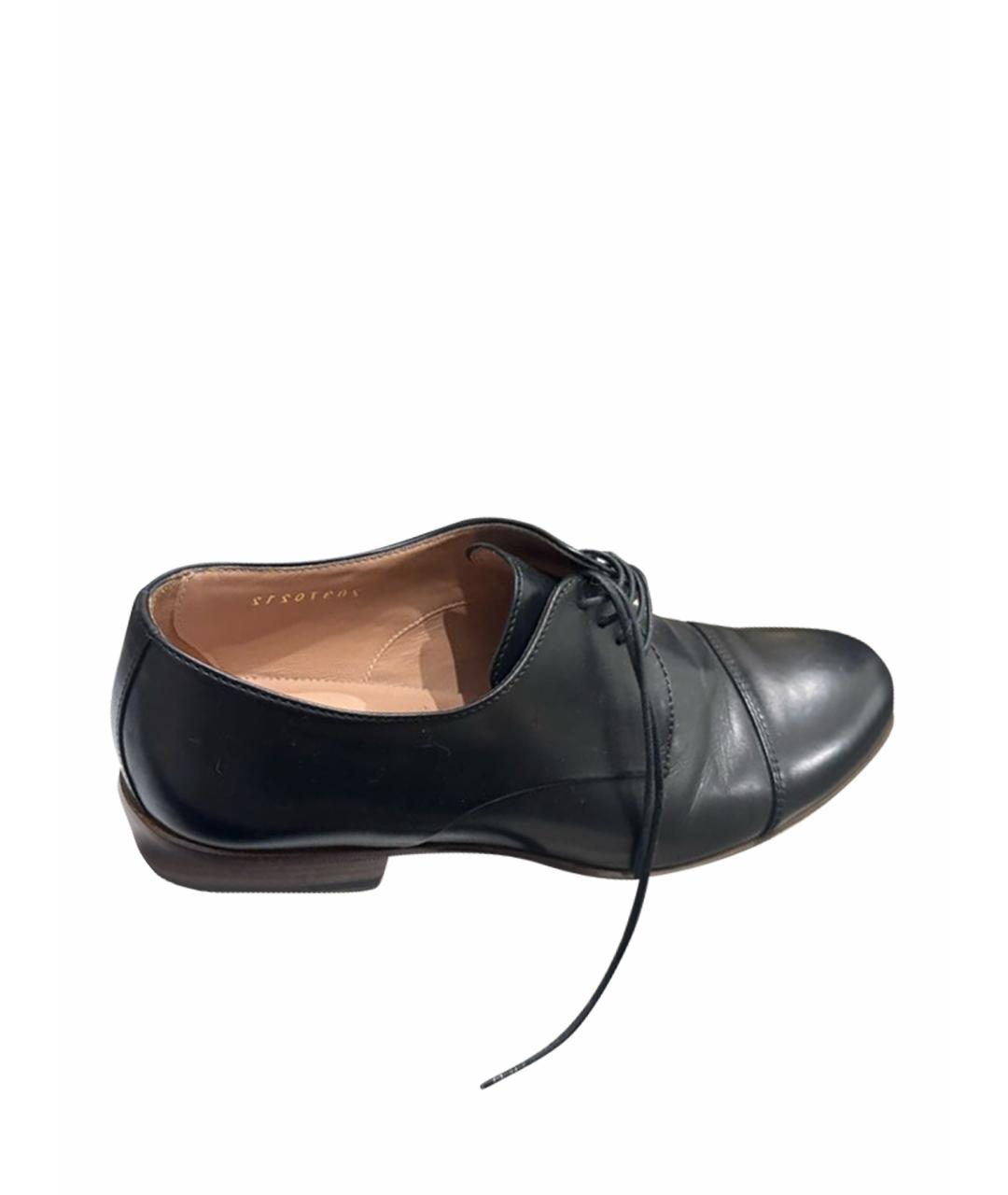 HUGO BOSS Черные кожаные туфли, фото 1