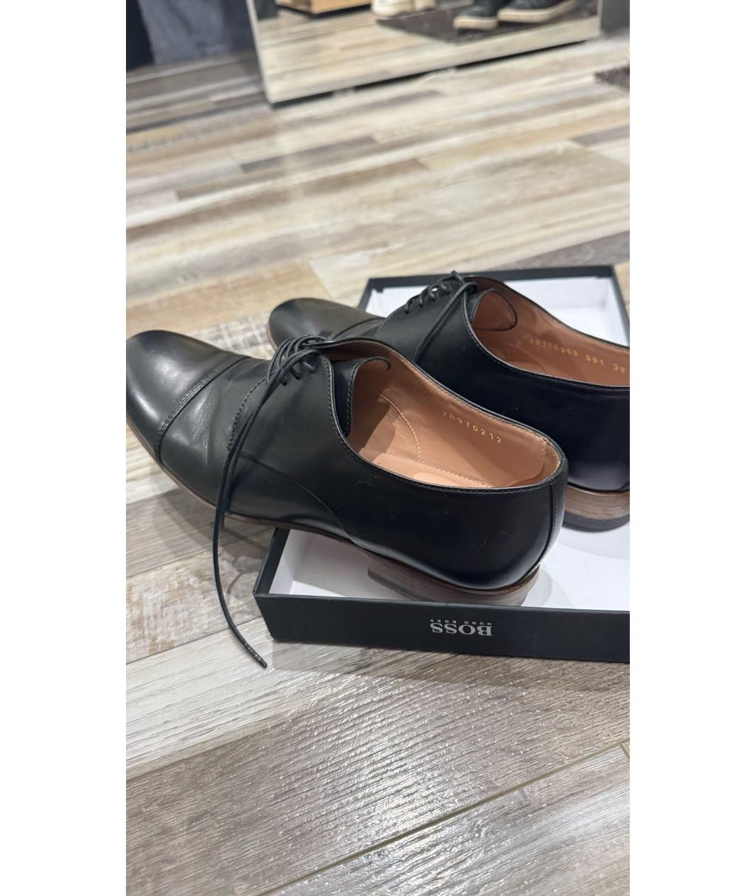 HUGO BOSS Черные кожаные туфли, фото 5