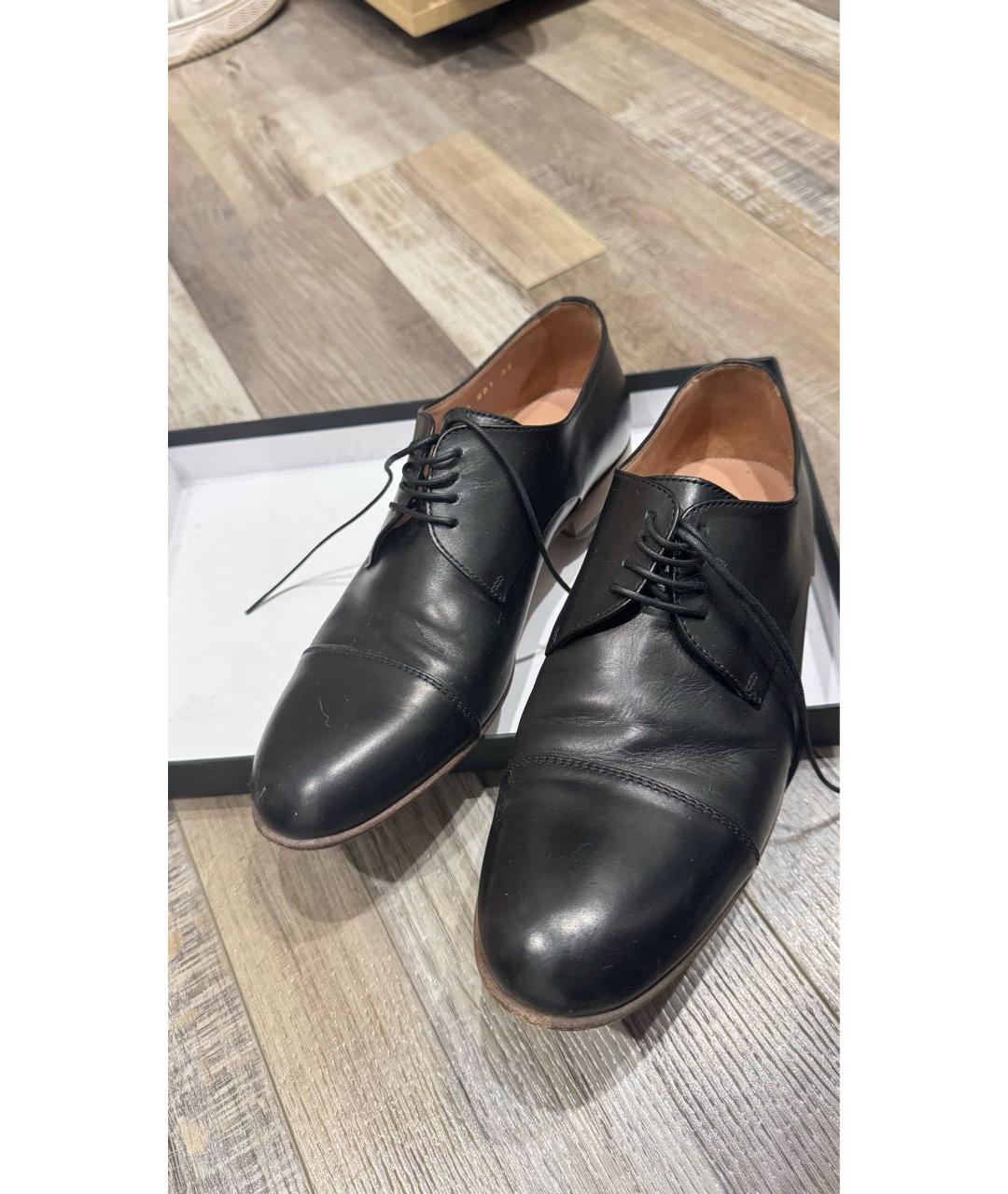 HUGO BOSS Черные кожаные туфли, фото 2