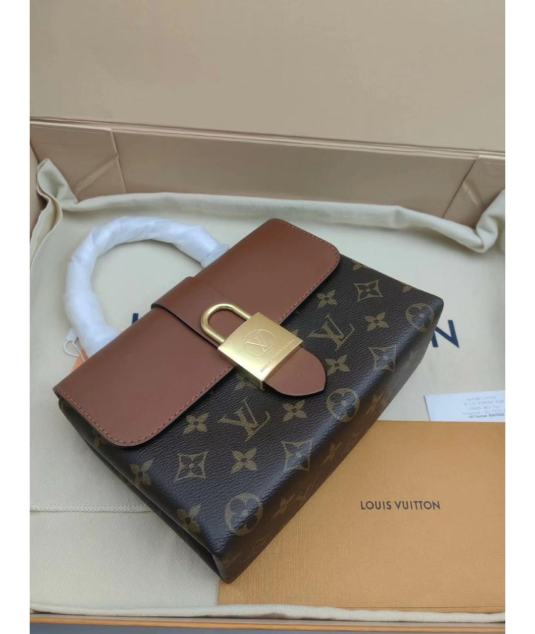 LOUIS VUITTON Коричневая сумка с короткими ручками, фото 5