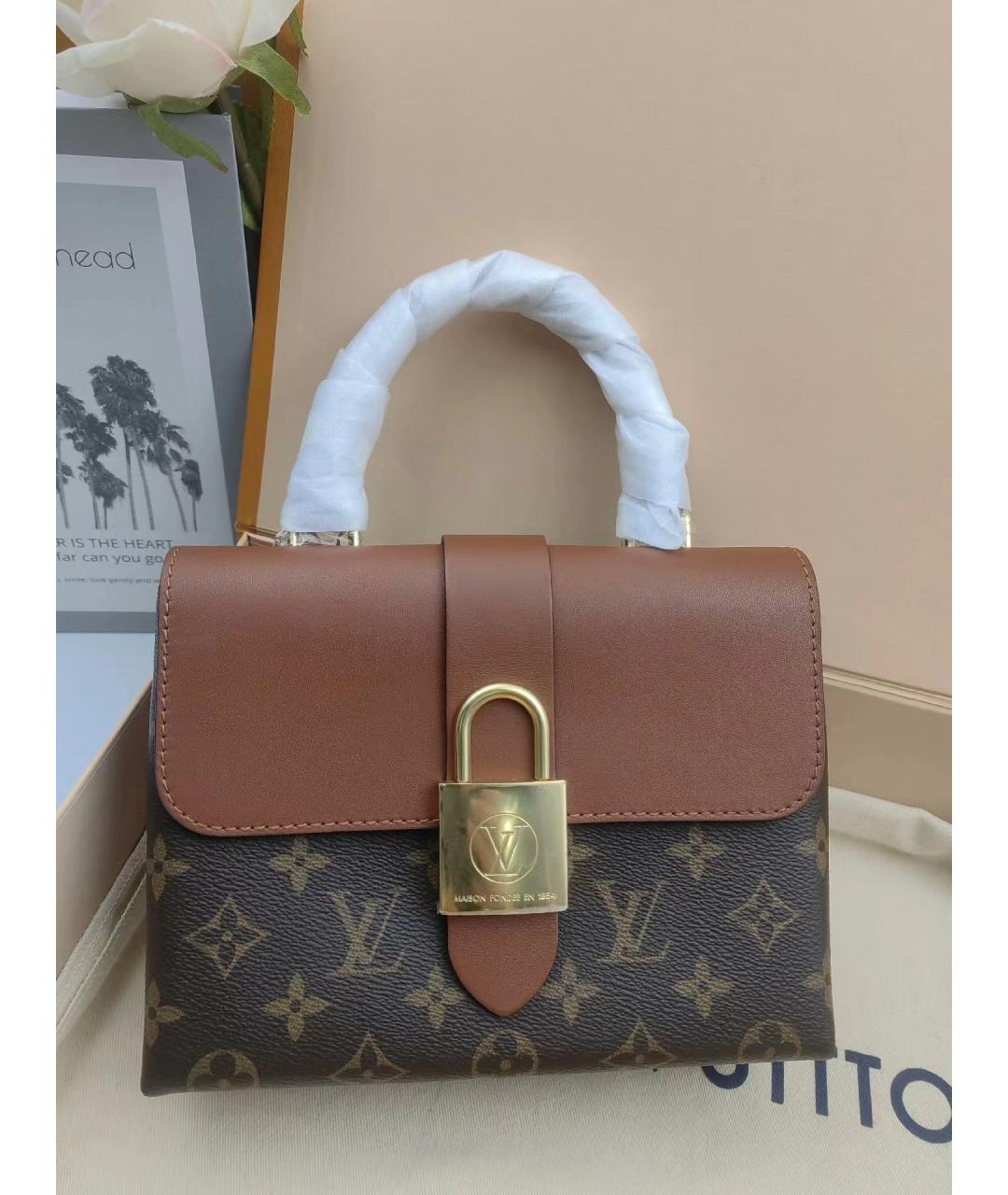LOUIS VUITTON Коричневая сумка с короткими ручками, фото 3