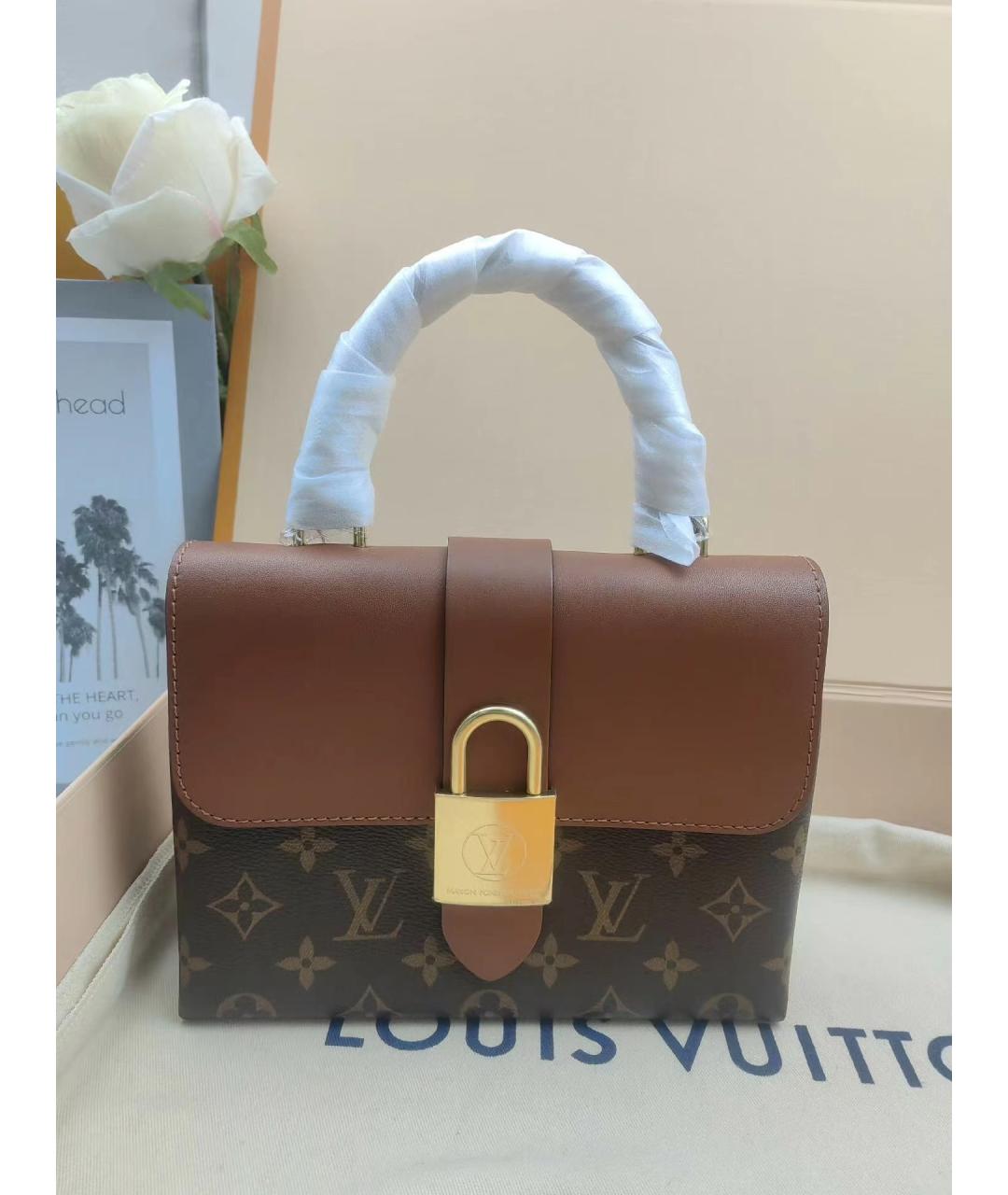 LOUIS VUITTON Коричневая сумка с короткими ручками, фото 2