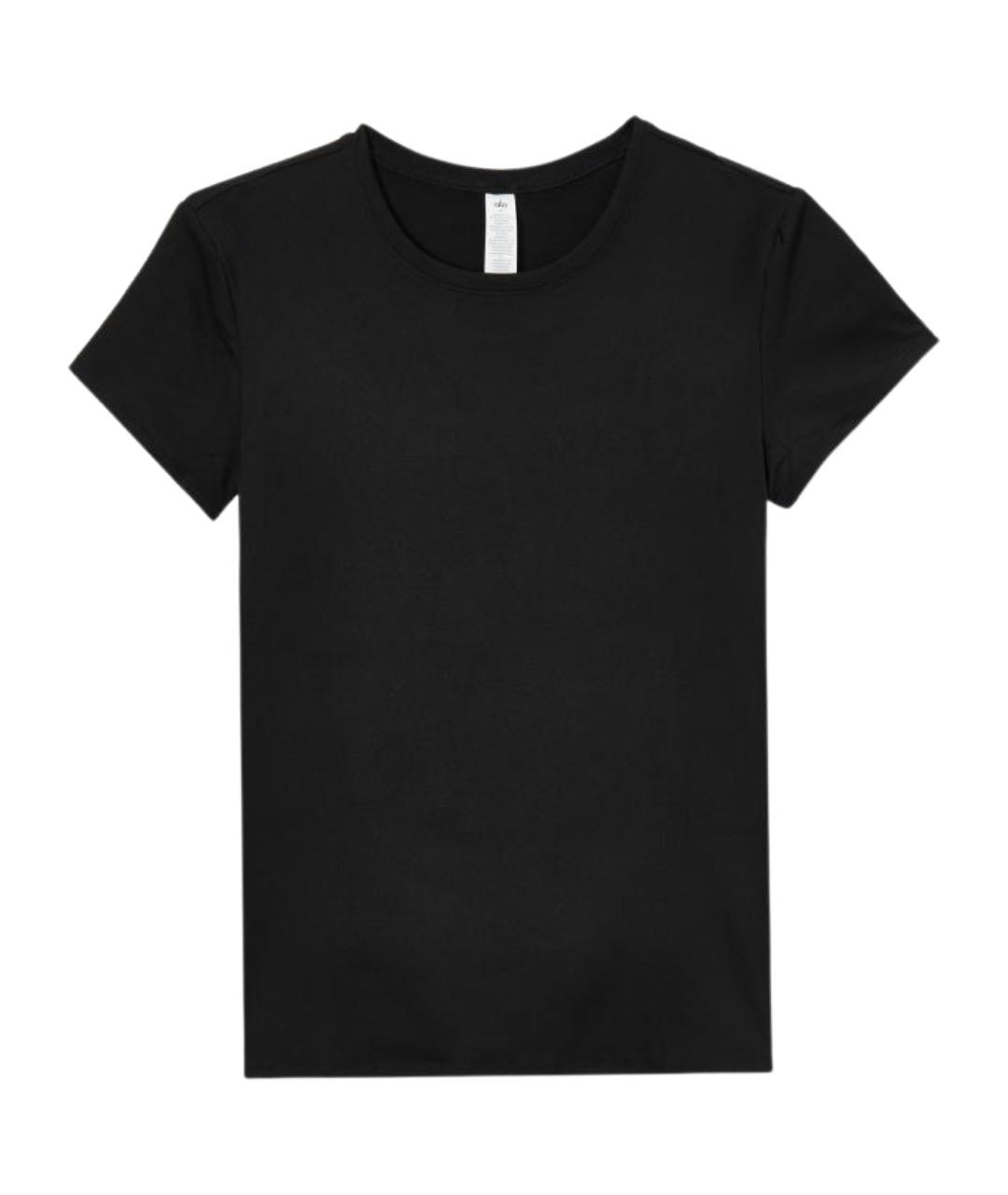 ALO YOGA Черная хлопковая футболка, фото 1