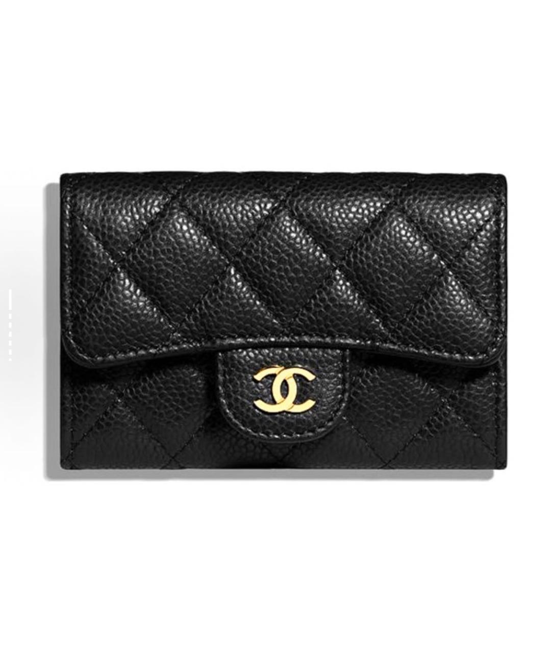 CHANEL Черный кожаный кошелек, фото 6