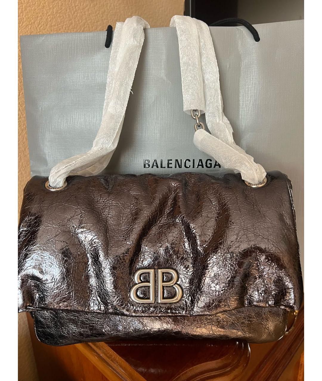 BALENCIAGA Сумка через плечо из лакированной кожи, фото 2