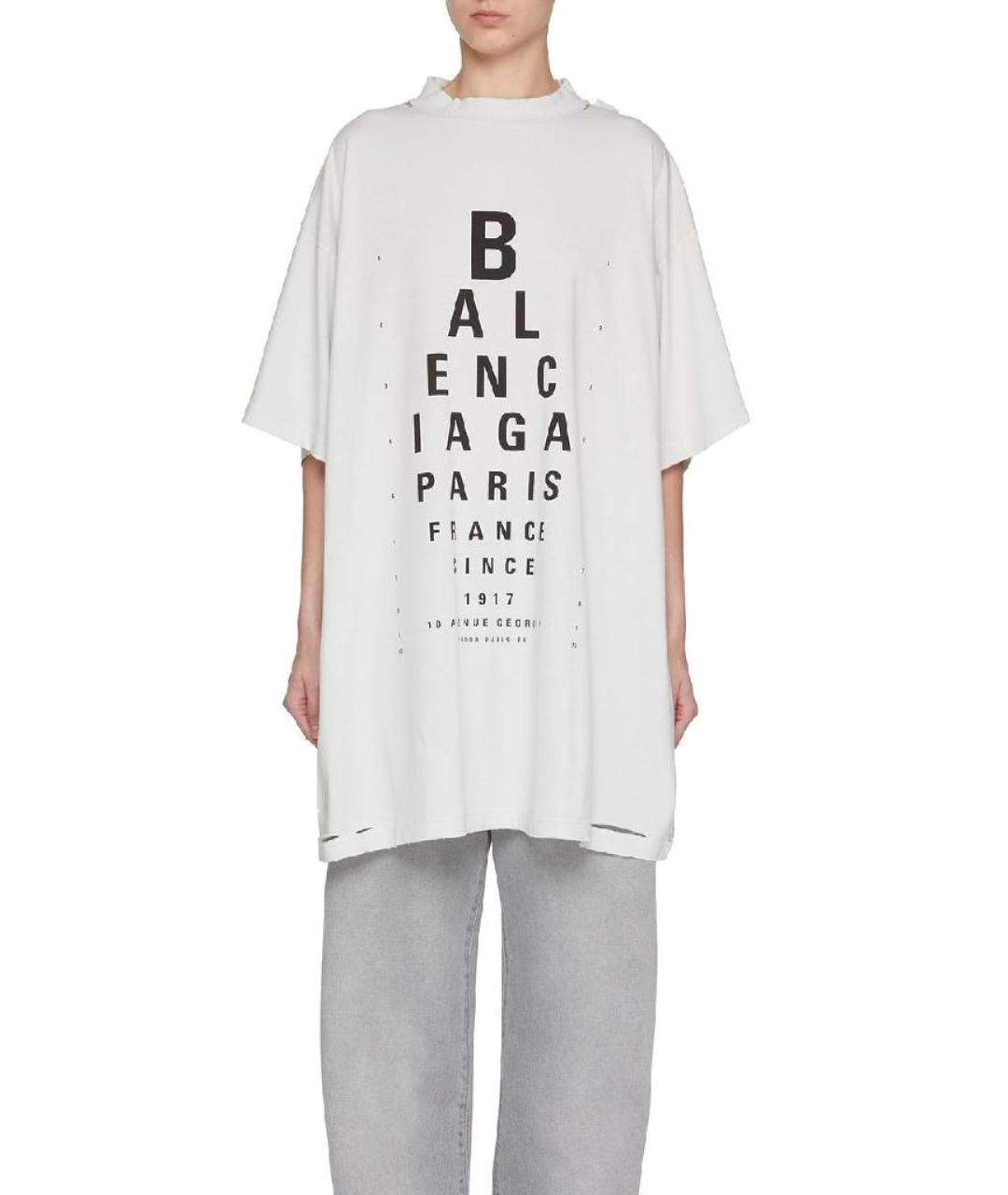 BALENCIAGA Серая хлопковая футболка, фото 2