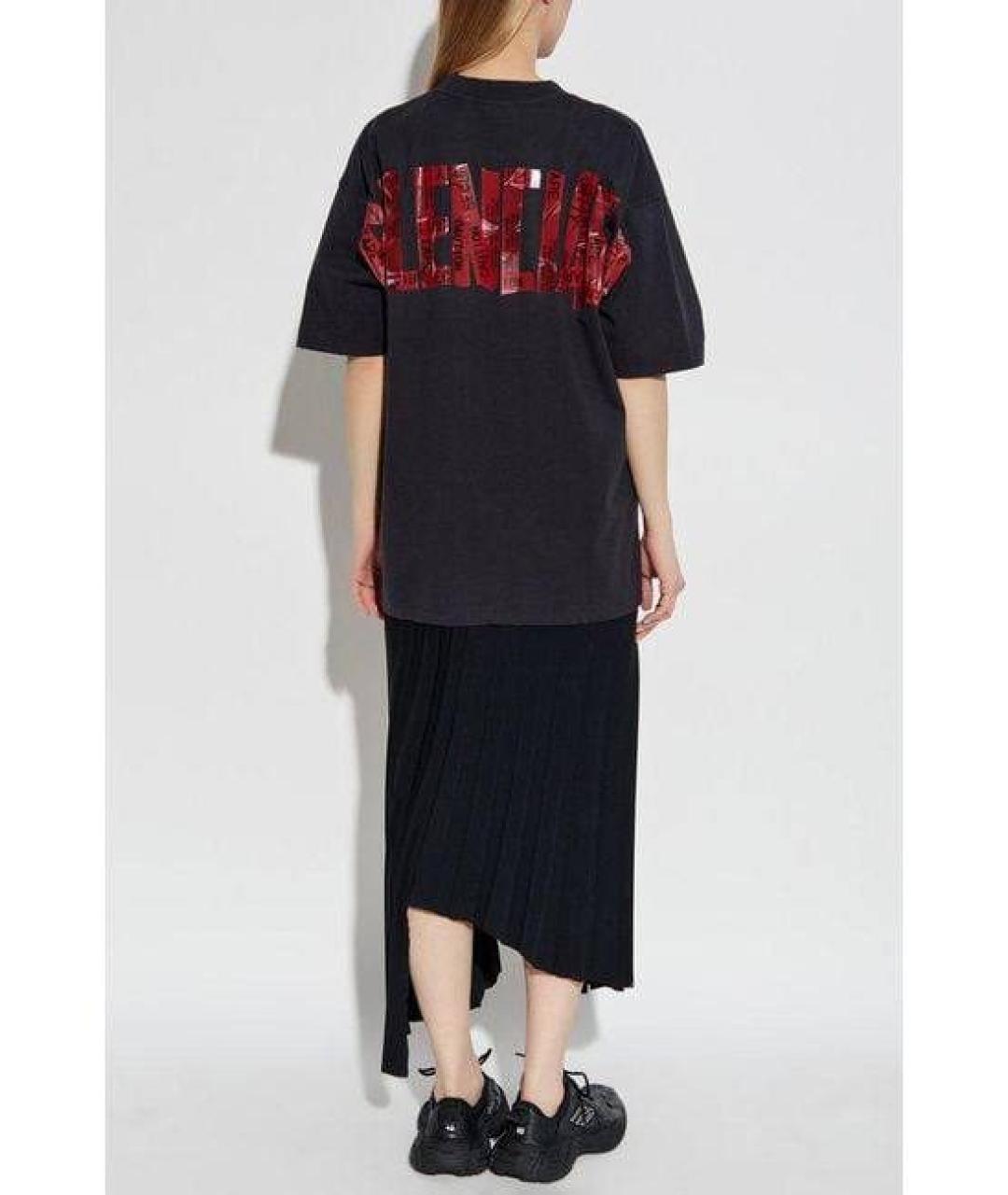 BALENCIAGA Черное хлопковое повседневное платье, фото 3