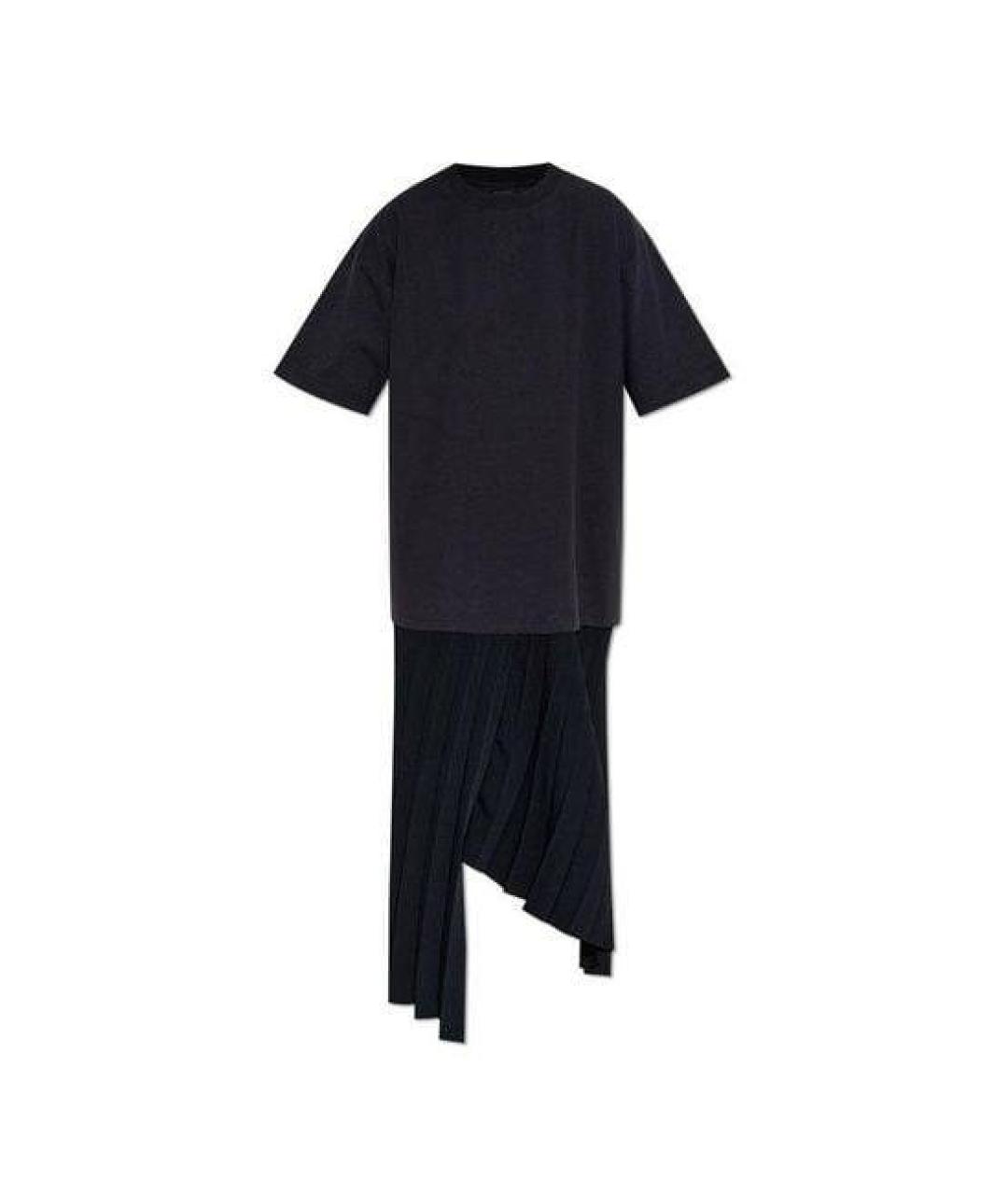 BALENCIAGA Черное хлопковое повседневное платье, фото 1