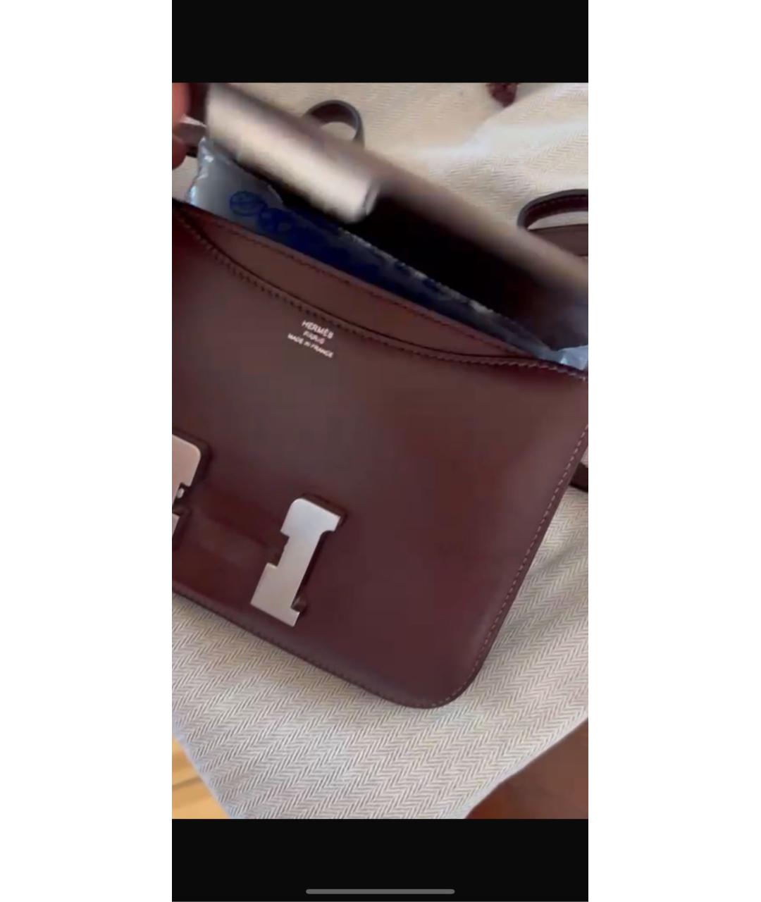 HERMES Коричневая кожаная сумка через плечо, фото 2
