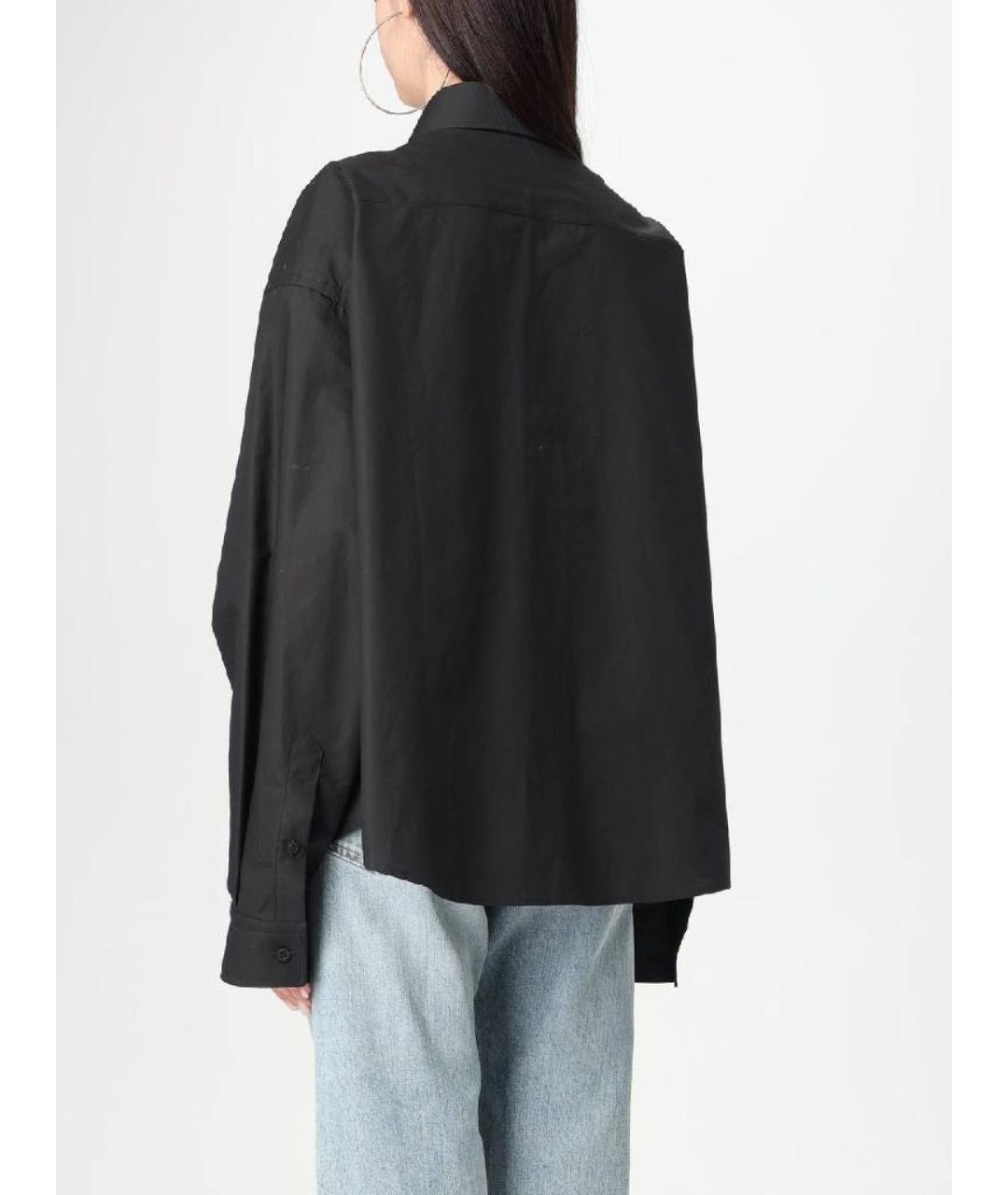 BALENCIAGA Черная хлопковая рубашка, фото 3