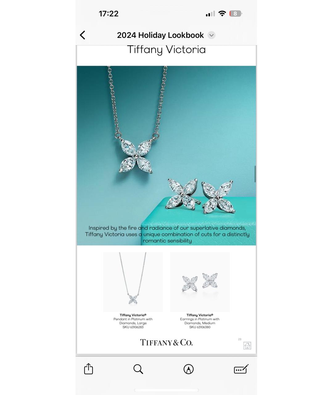 TIFFANY&CO Платиновый комплект, фото 6