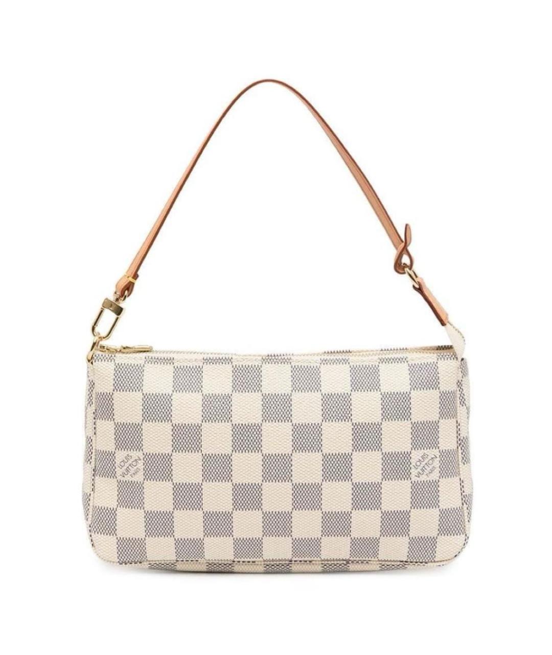 LOUIS VUITTON Белая кожаная сумка с короткими ручками, фото 1
