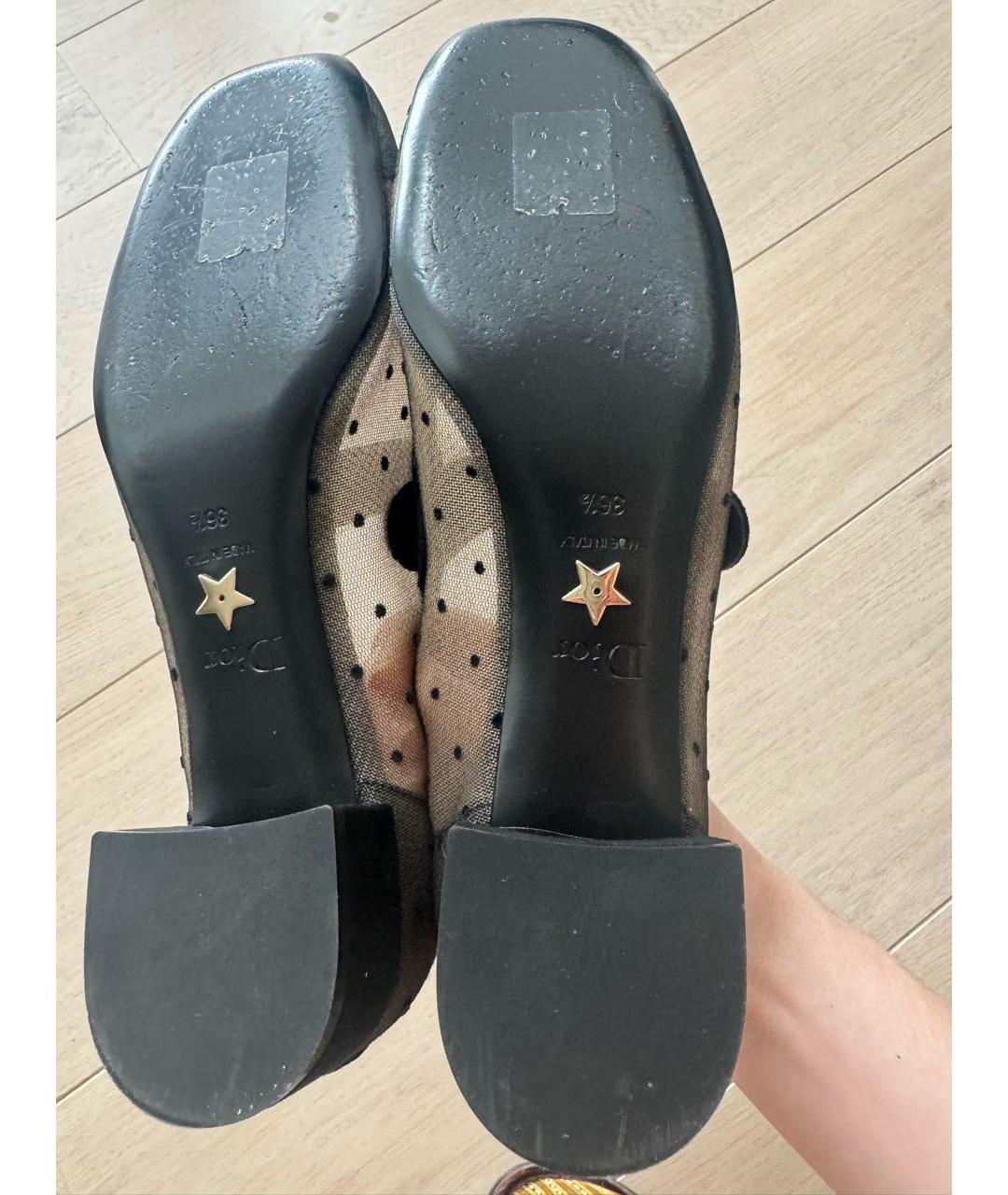 CHRISTIAN DIOR Черные лодочки на низком каблуке, фото 5