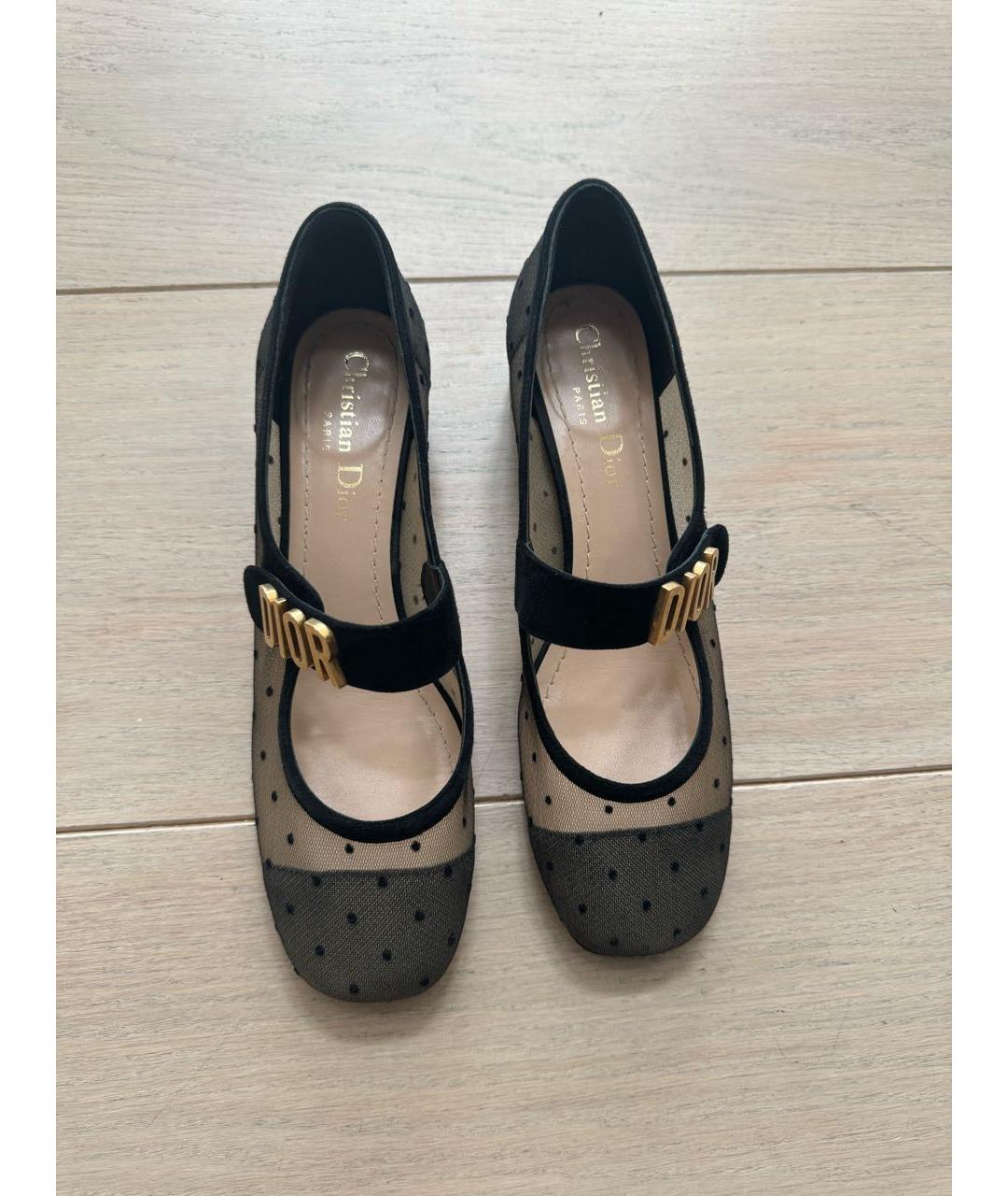 CHRISTIAN DIOR Черные лодочки на низком каблуке, фото 2