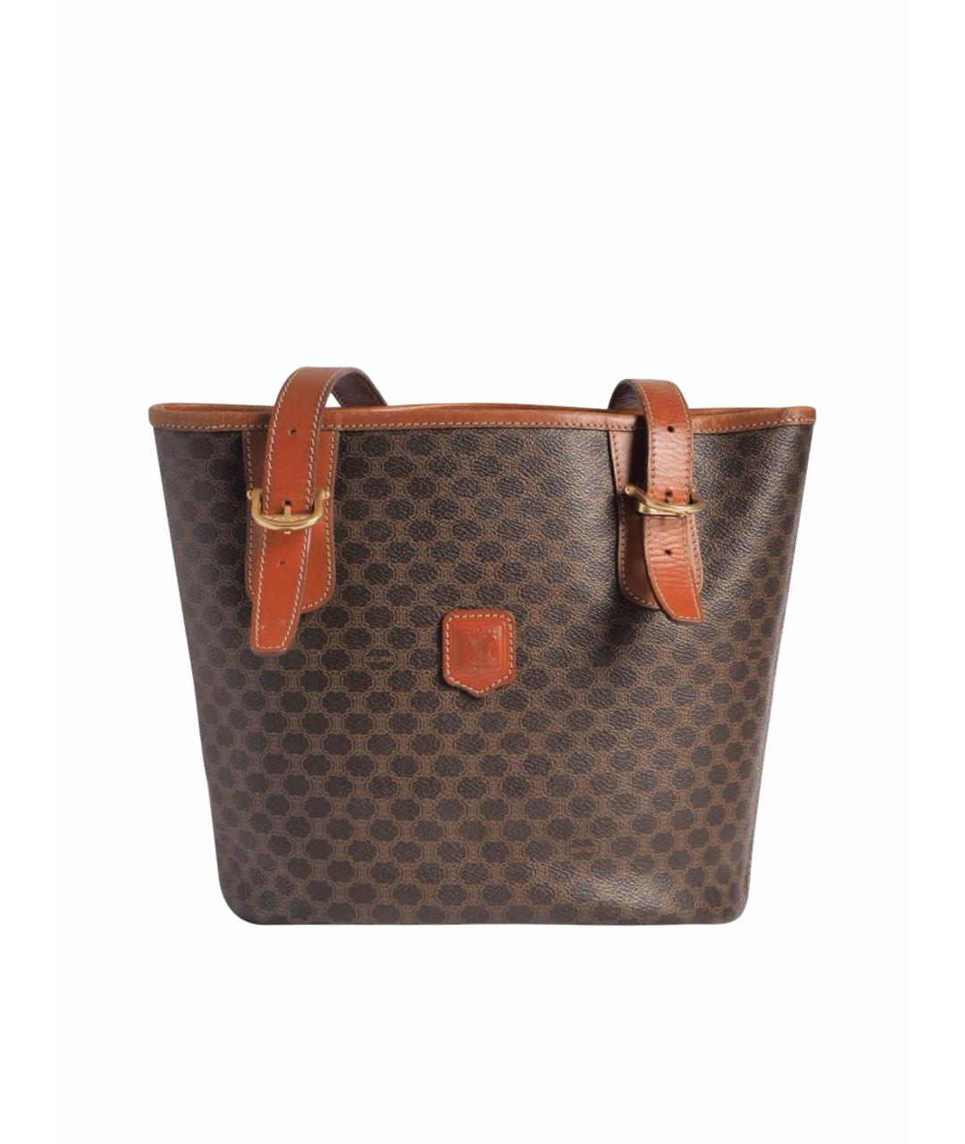 CELINE Коричневая сумка тоут из искусственной кожи, фото 1
