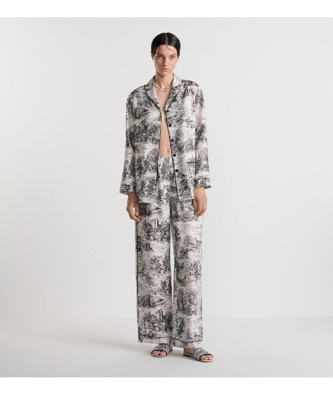 CHRISTIAN DIOR Мульти шелковый костюм с брюками, фото 4