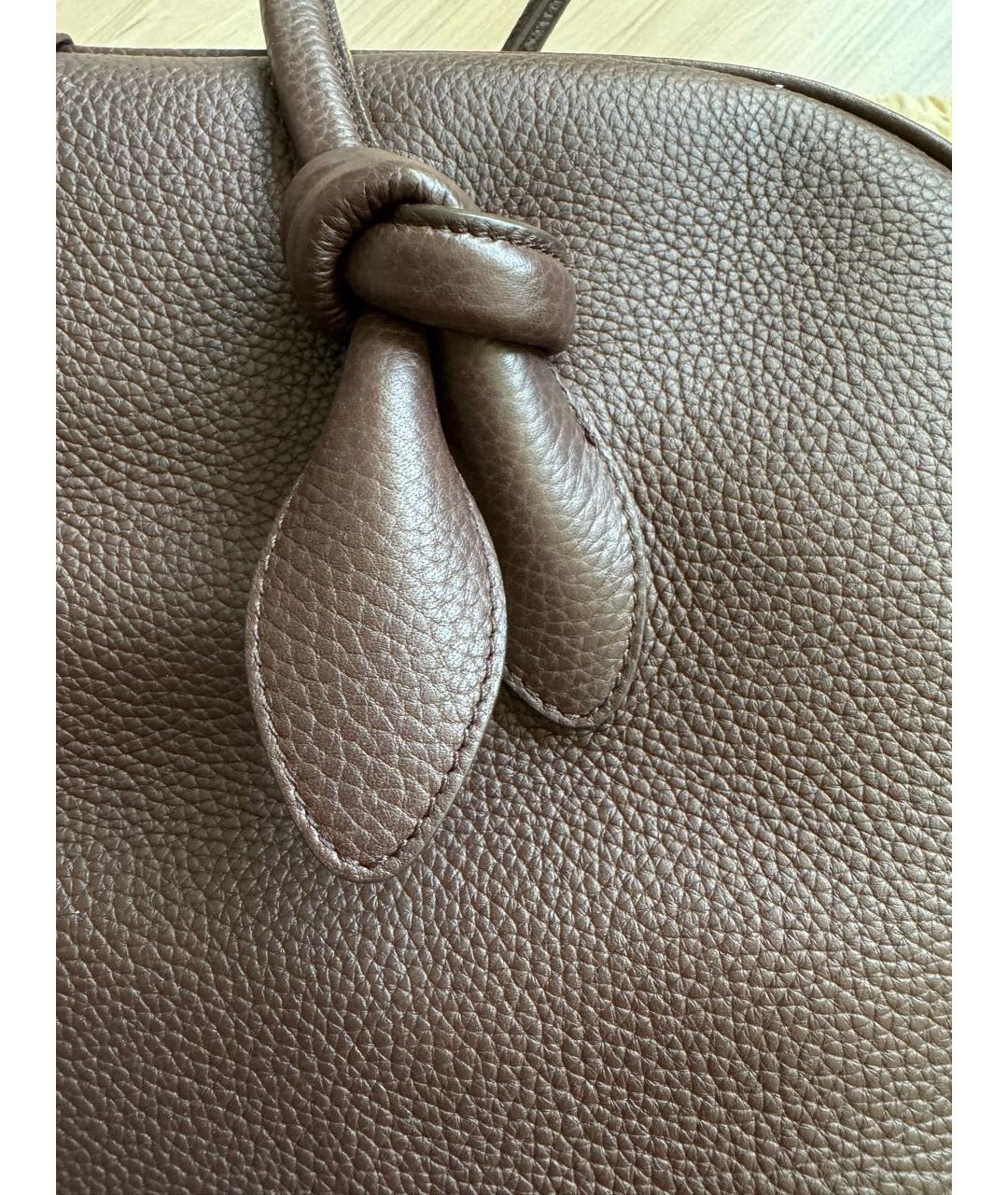JACQUEMUS Коричневая кожаная сумка тоут, фото 7