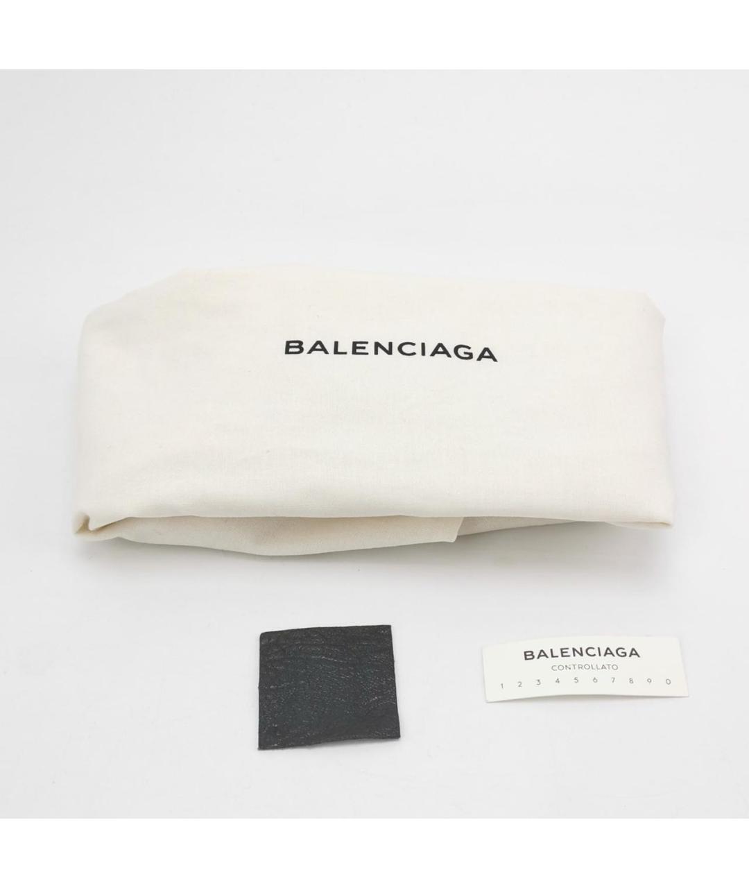 BALENCIAGA Черная кожаная барсетка, фото 5