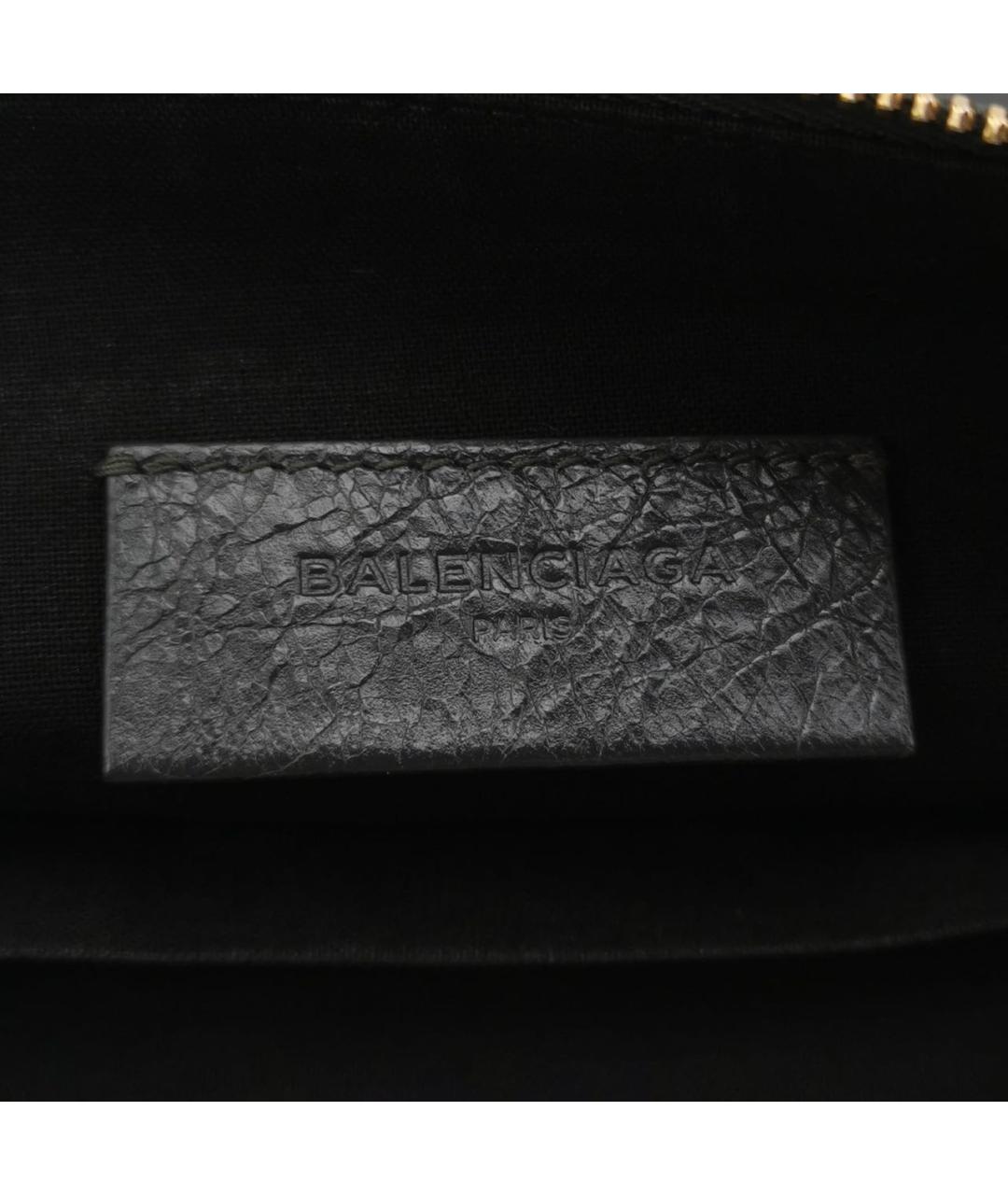 BALENCIAGA Черная кожаная барсетка, фото 7