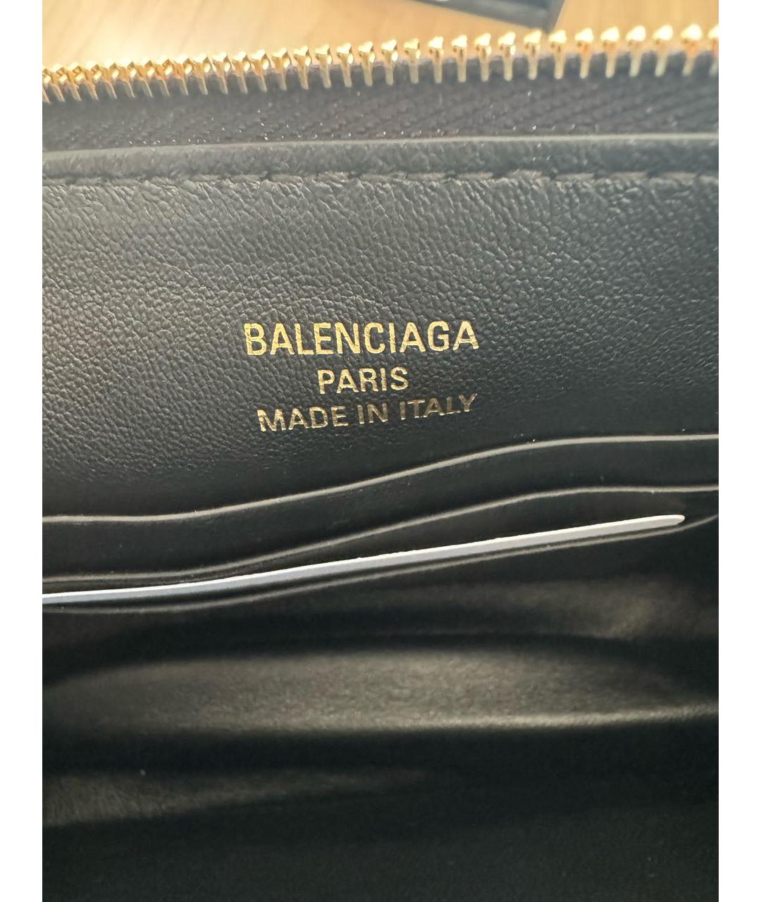 BALENCIAGA Черная кожаная сумка через плечо, фото 6