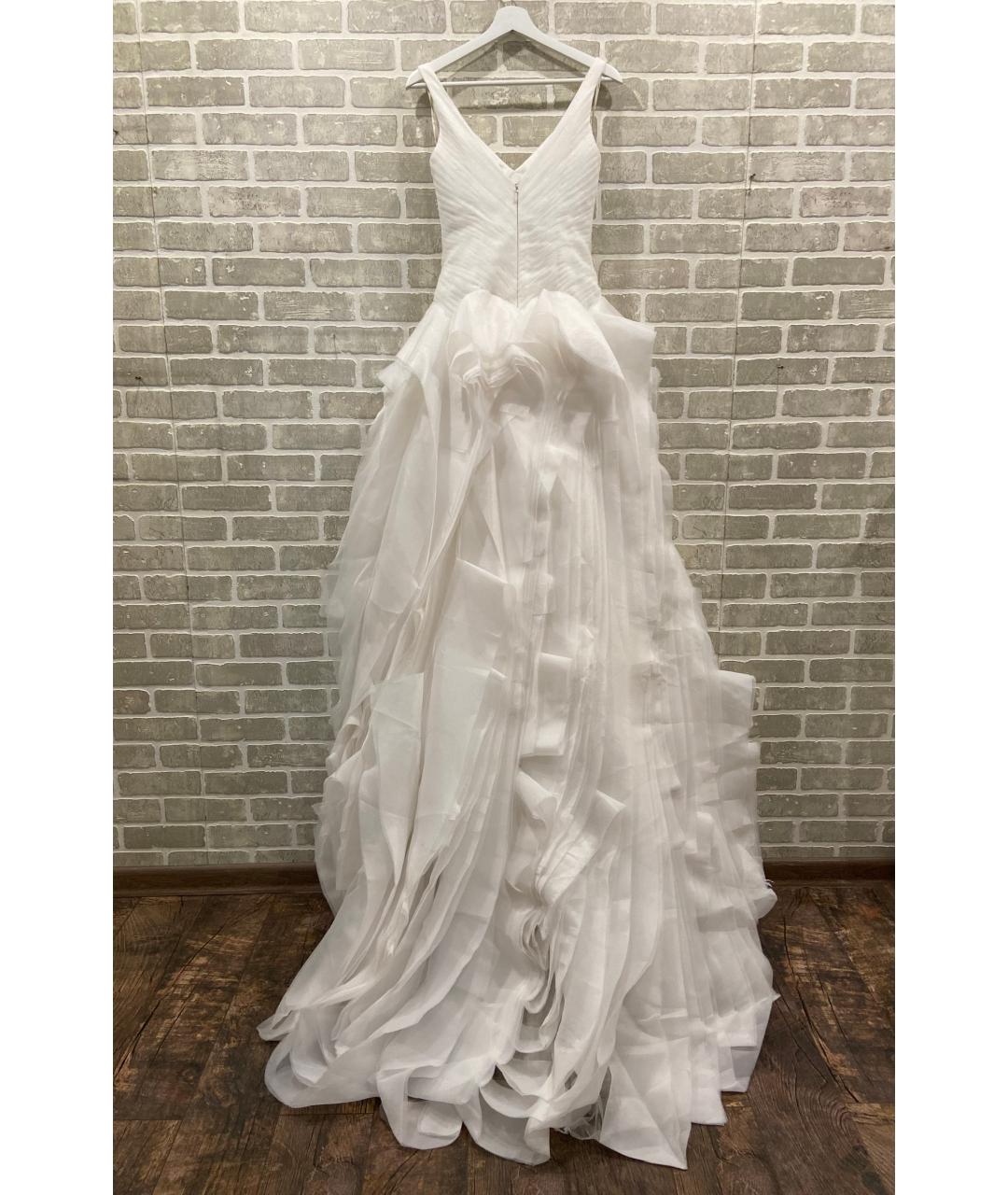 VERA WANG Белое полиэстеровое свадебное платье, фото 4